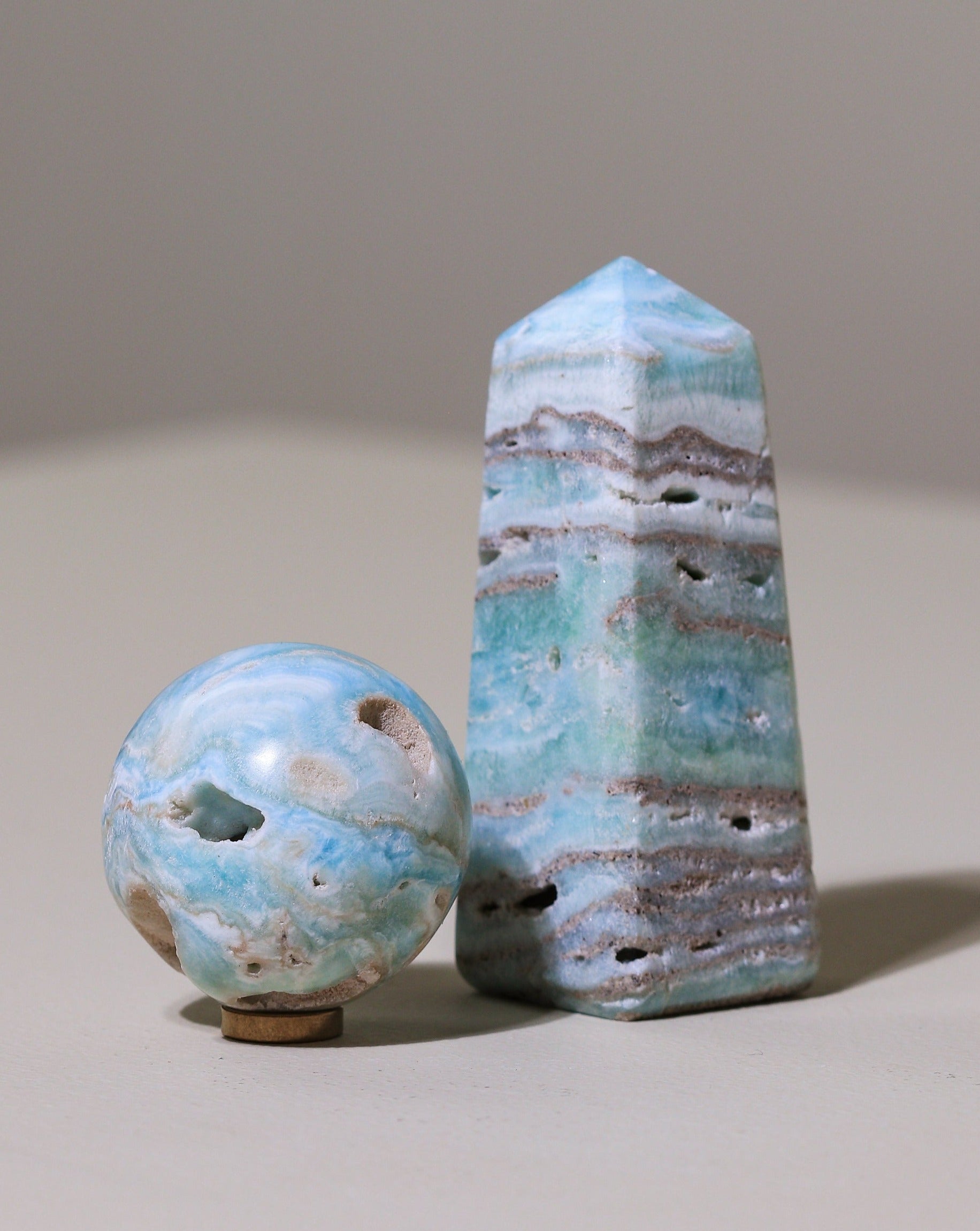 Caribbean Blue Calcite, single pieces