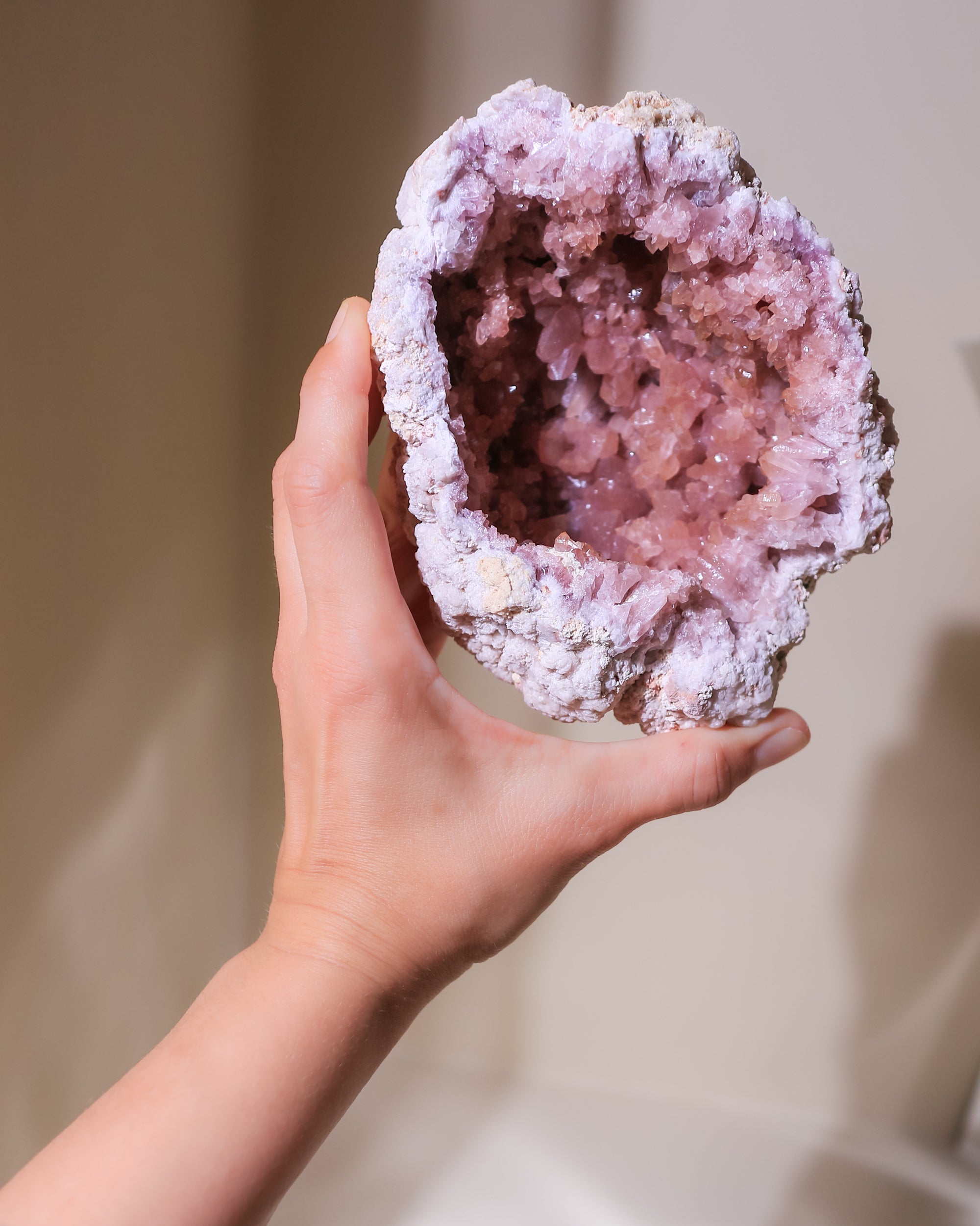 Pink Amethyst Geode, Einzelstück