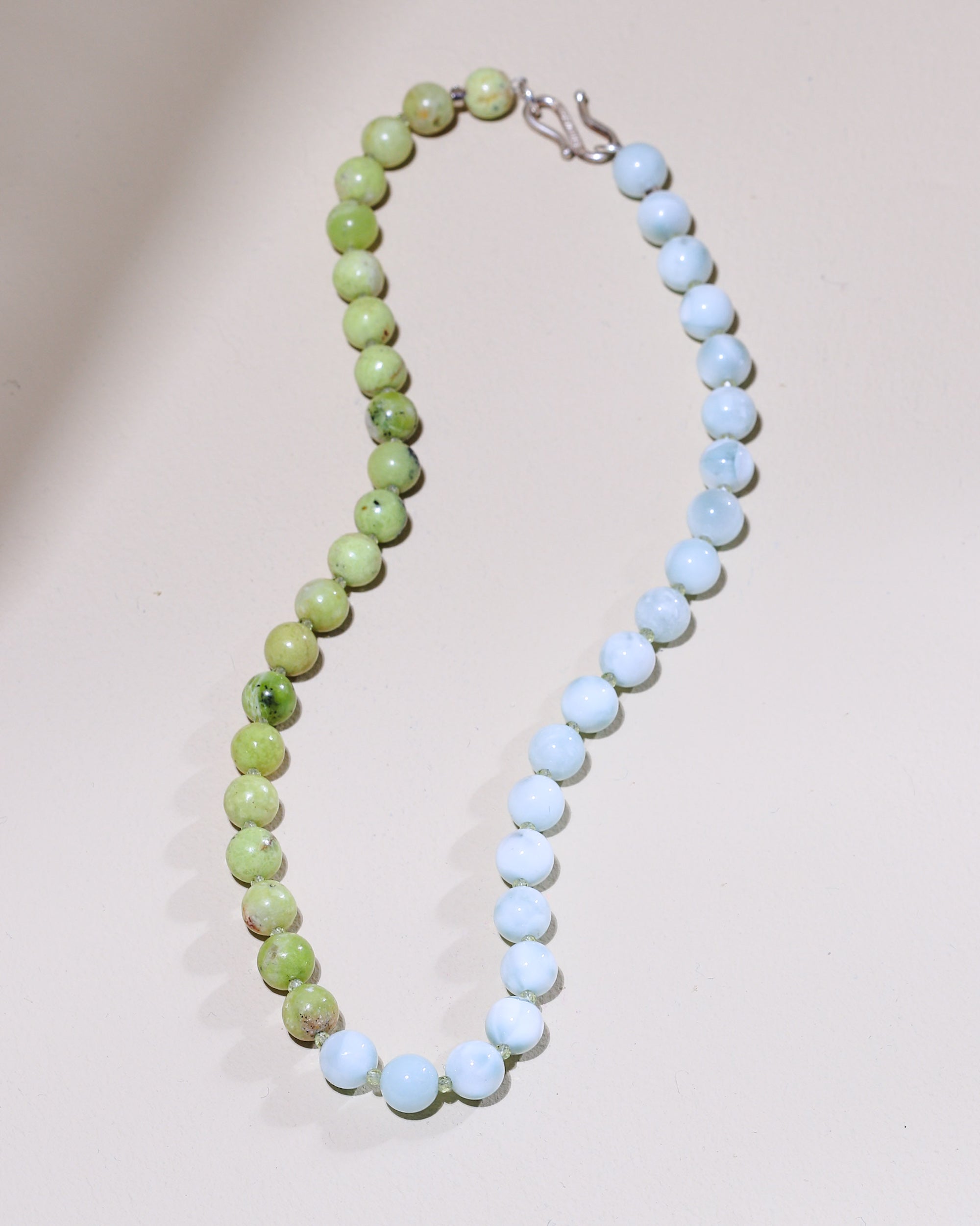 Sage Necklace | grüner Mondstein, grüner Opal, Peridot
