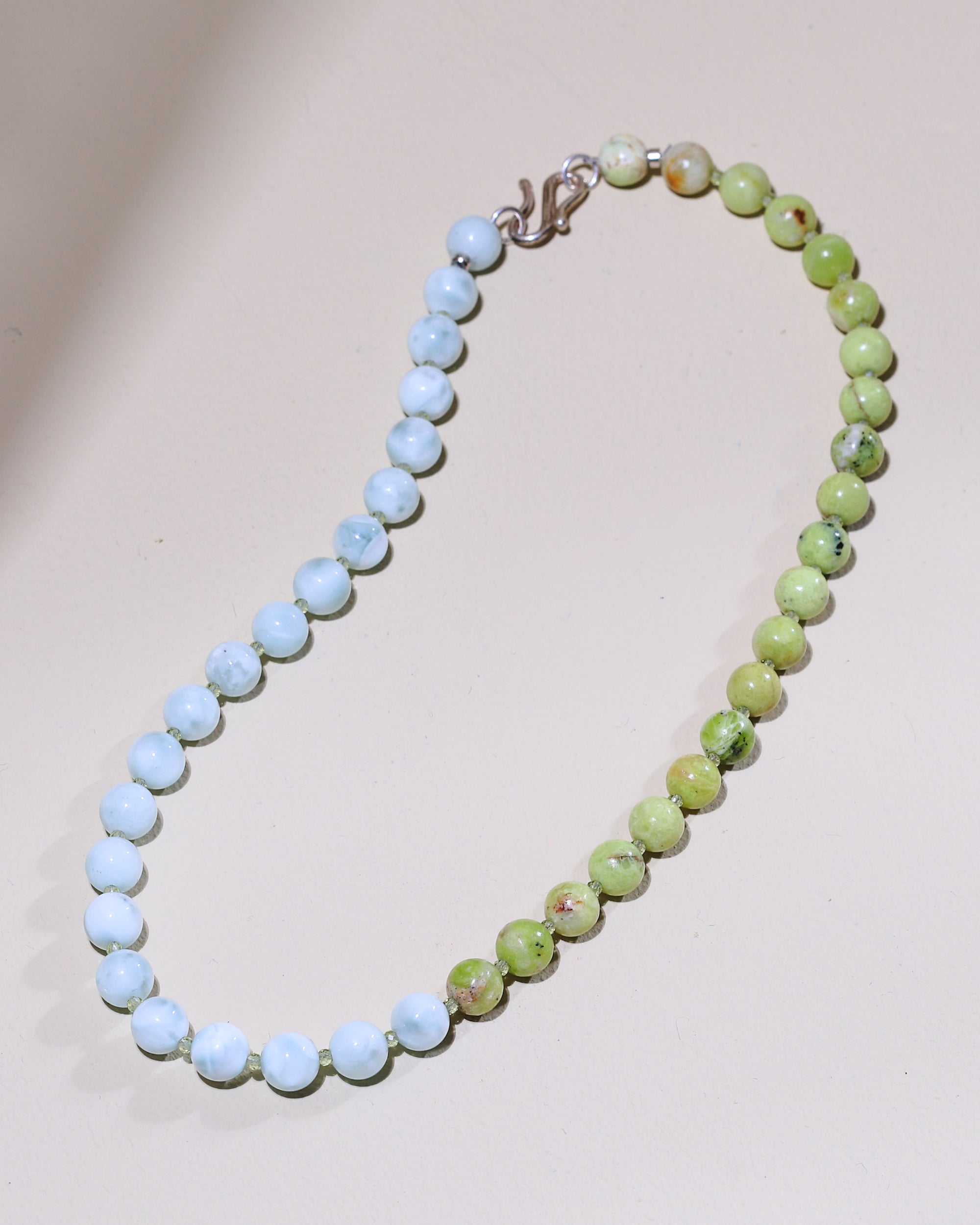 Sage Necklace | grüner Mondstein, grüner Opal, Peridot
