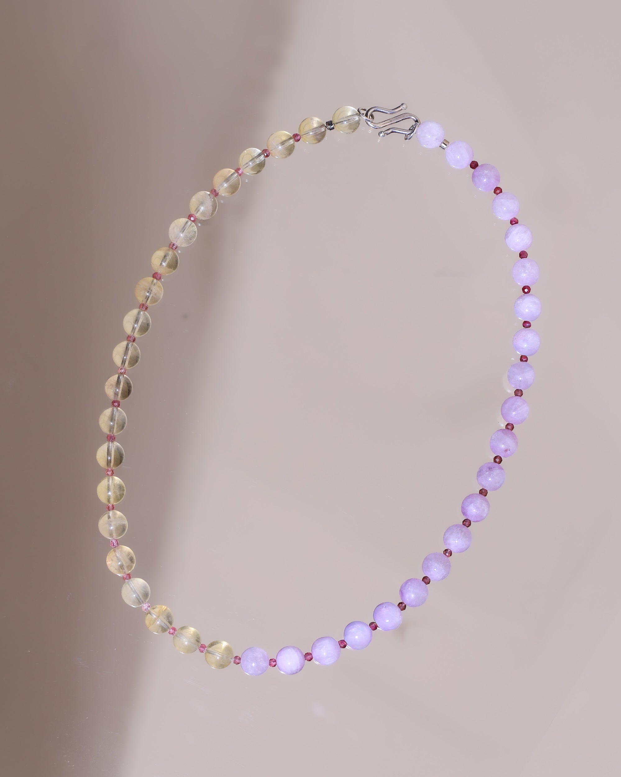 Sorbet Necklace | Kunzit, gelber Fluorit, pinker Turmalin
