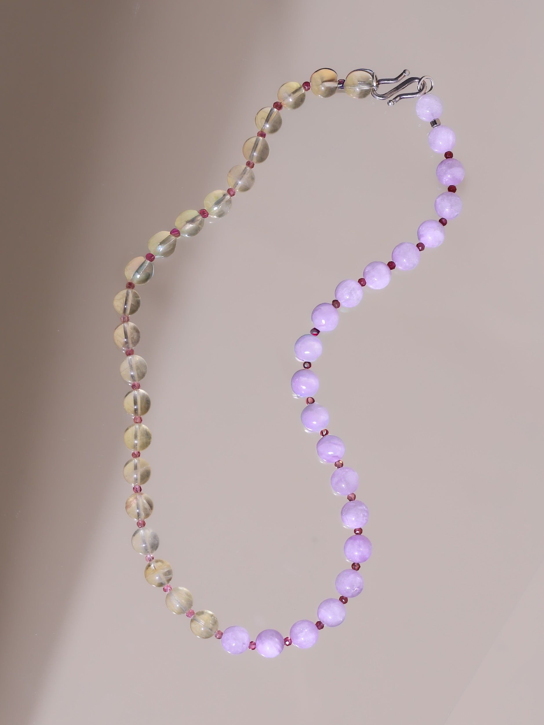 Sorbet Necklace | Kunzit, gelber Fluorit, pinker Turmalin