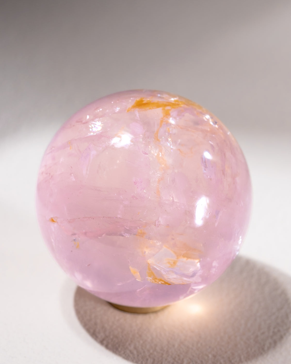 Rosenquarz Kugel (Sternrosenquarz), Einzelstück