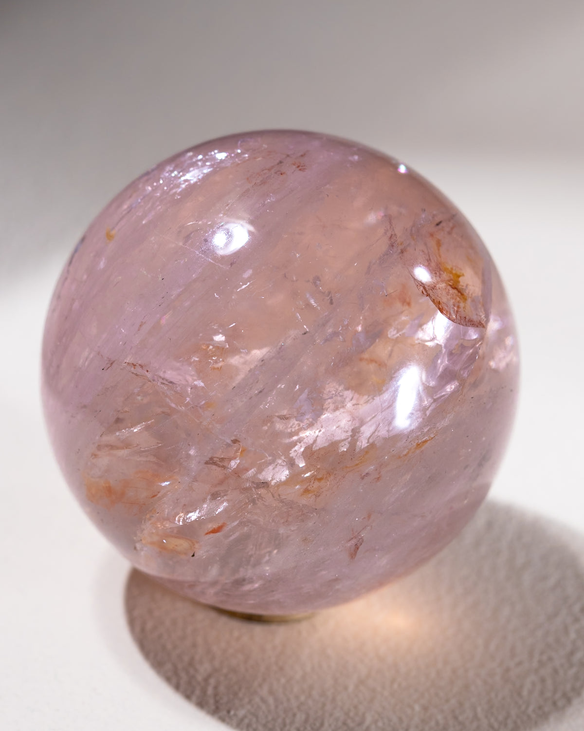 Rosenquarz Kugel (Sternrosenquarz), Einzelstück