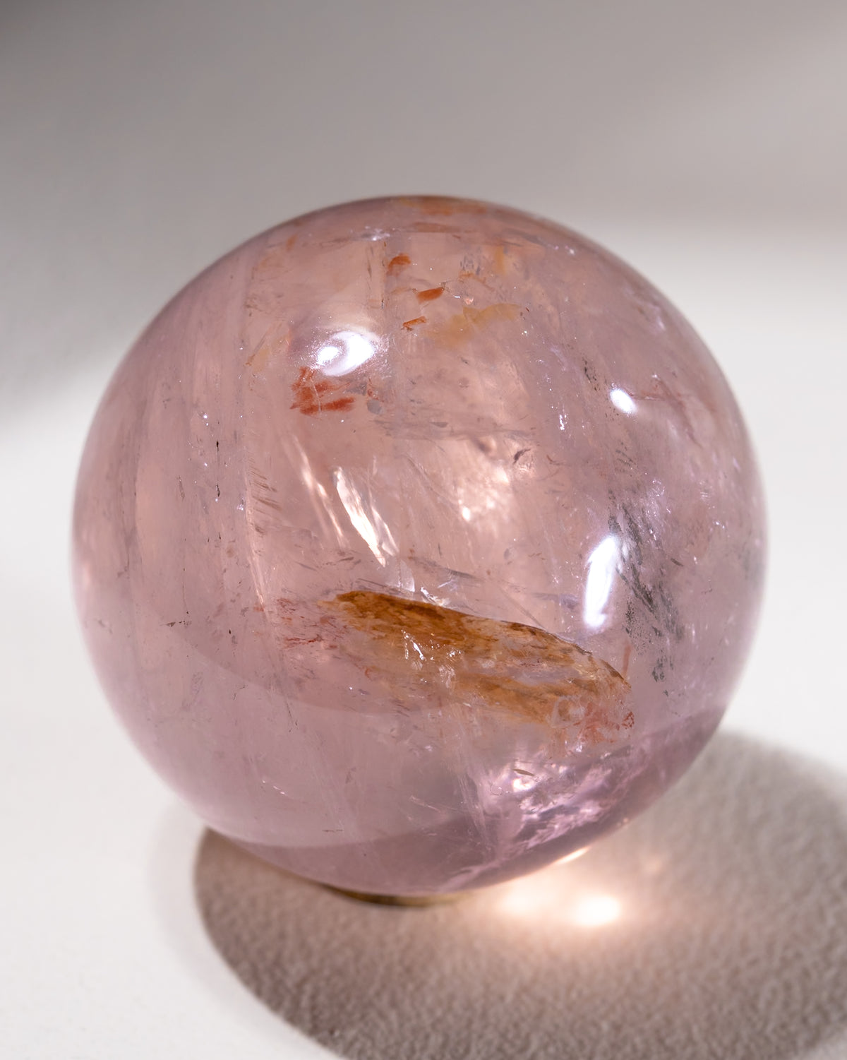 Rosenquarz Kugel (Sternrosenquarz), Einzelstück