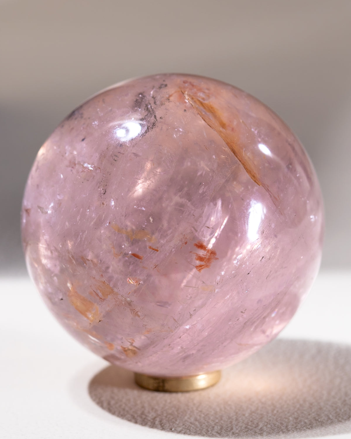 Rosenquarz Kugel (Sternrosenquarz), Einzelstück