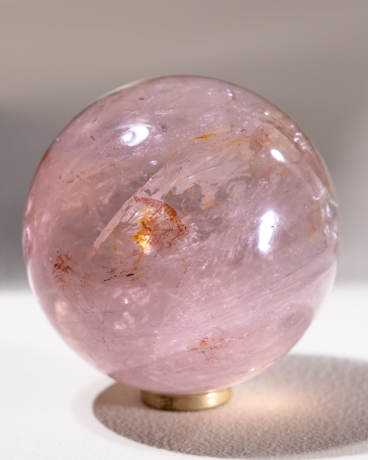 Rosenquarz Kugel (Sternrosenquarz), Einzelstück