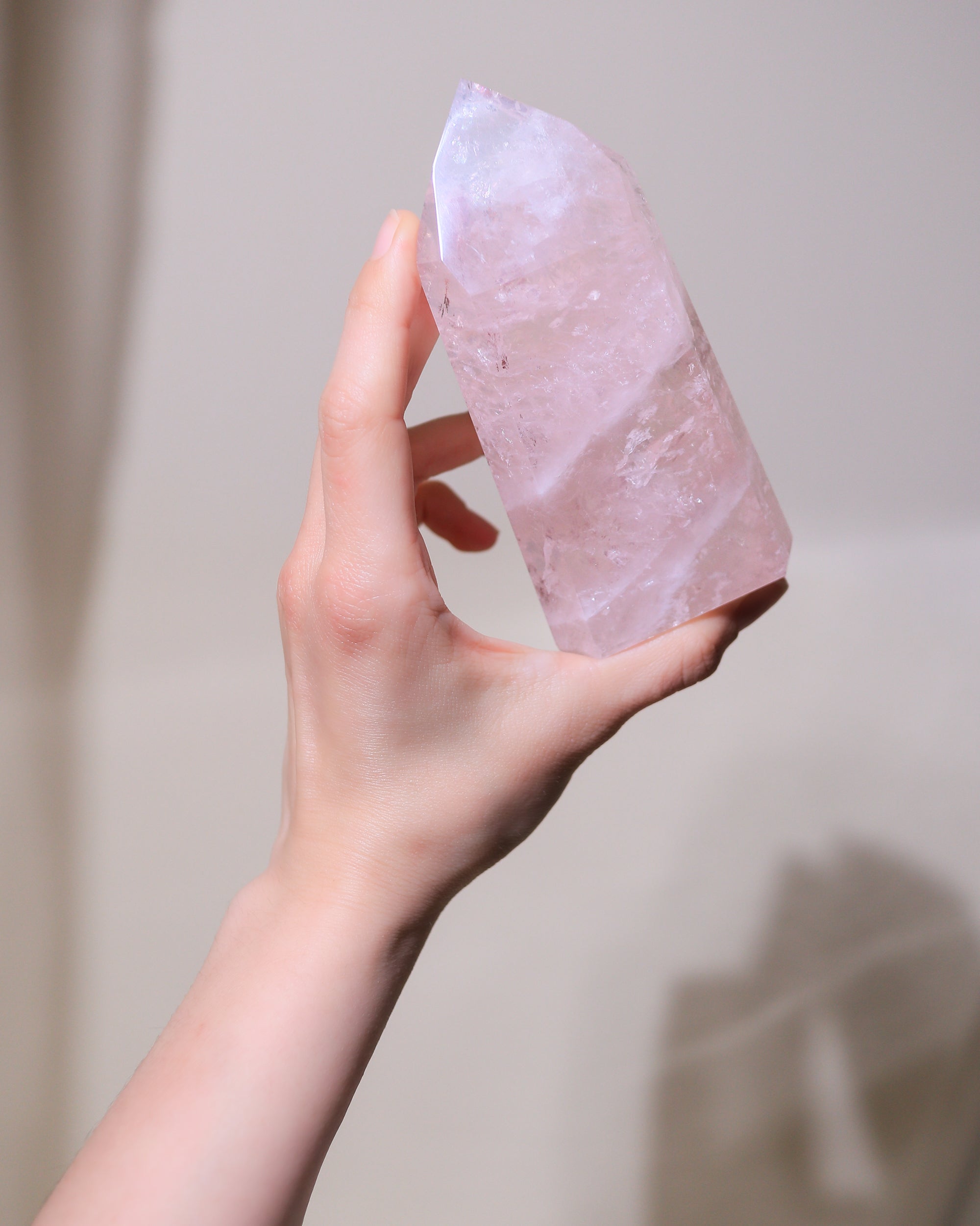 Rosenquarz Spitze ("Dream Rose Quartz"), Einzelstück