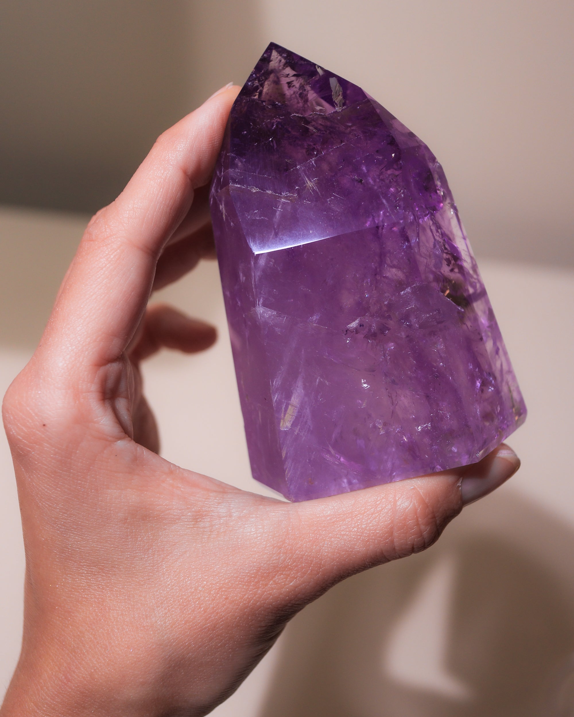 Smoky Amethyst tip, one of a kind