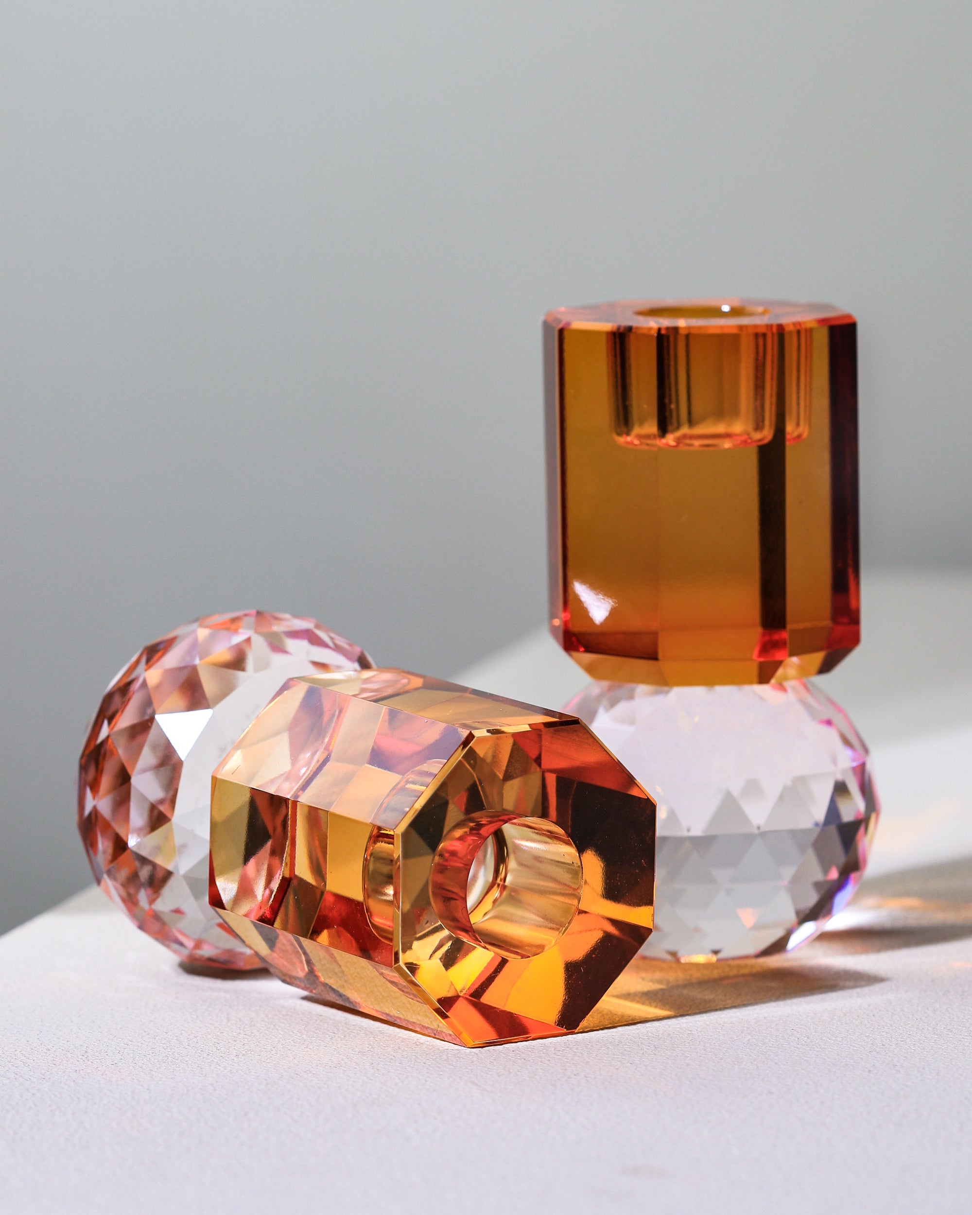 Crystal Glass Candle Holder