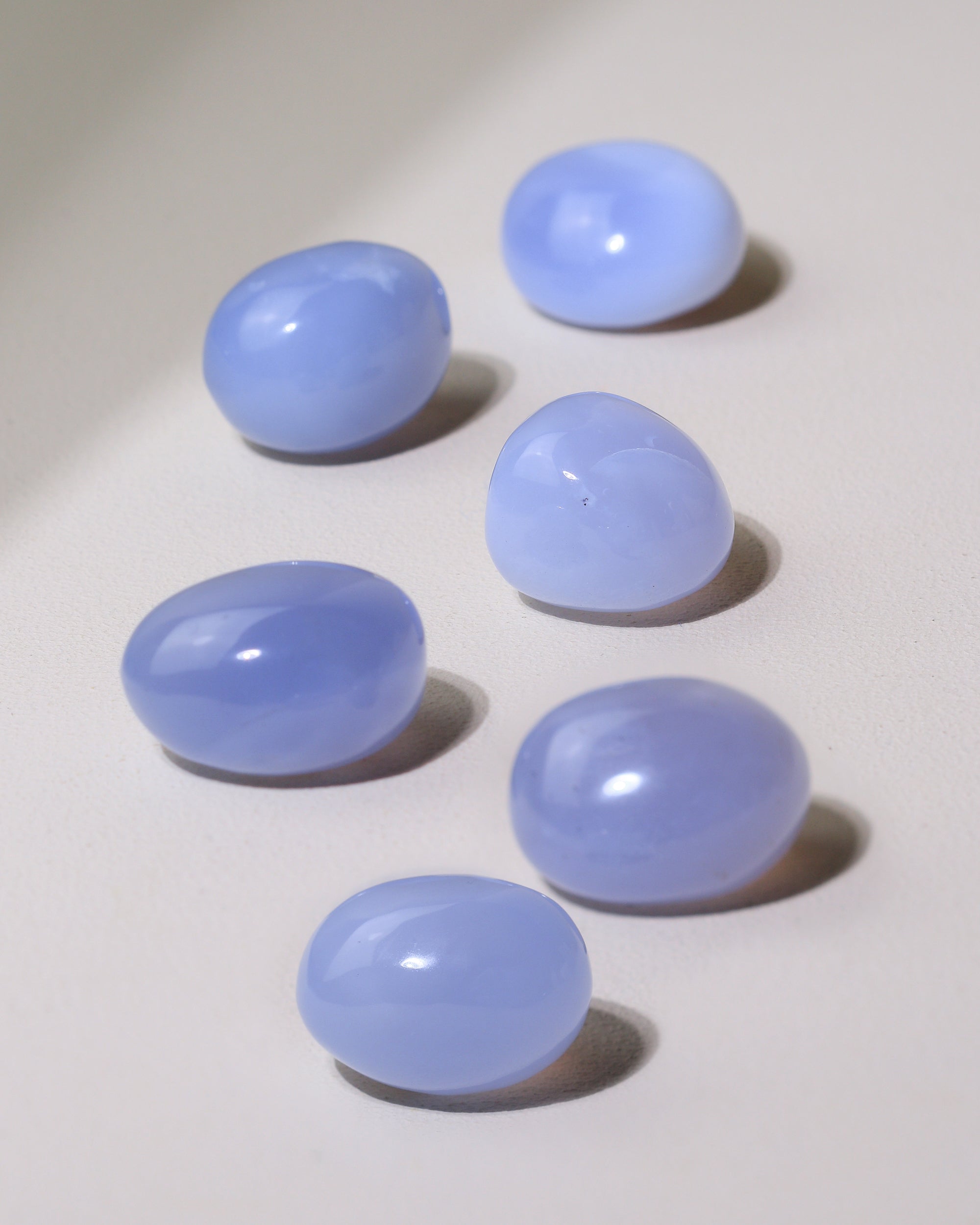 Blue Lace Chalcedony Tumbled Stone 