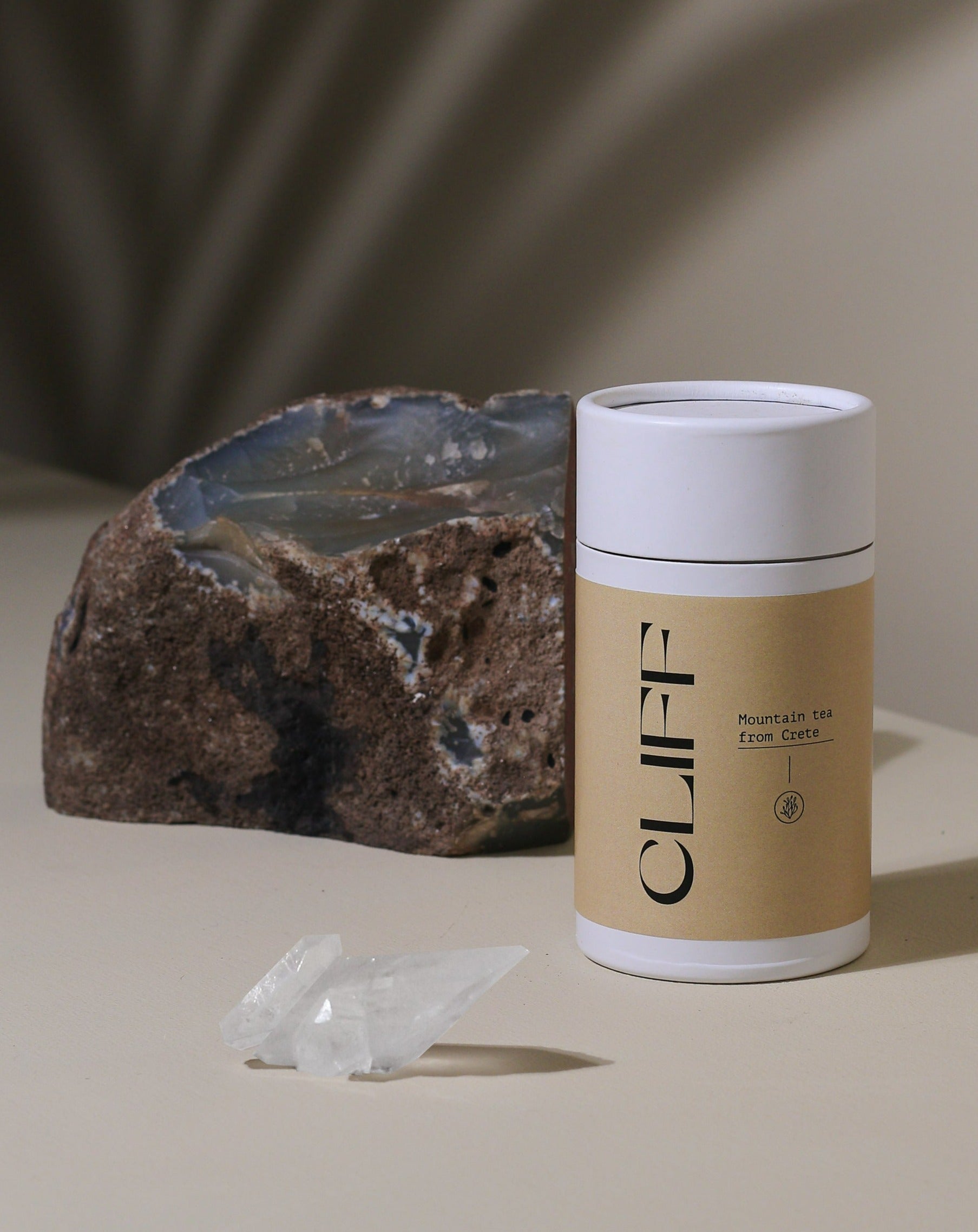 Cliff Greek Mountain Tea + Rock Crystal