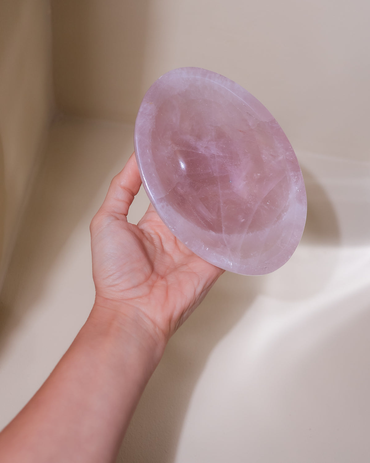 Rosenquarz Schale, Einzelstück