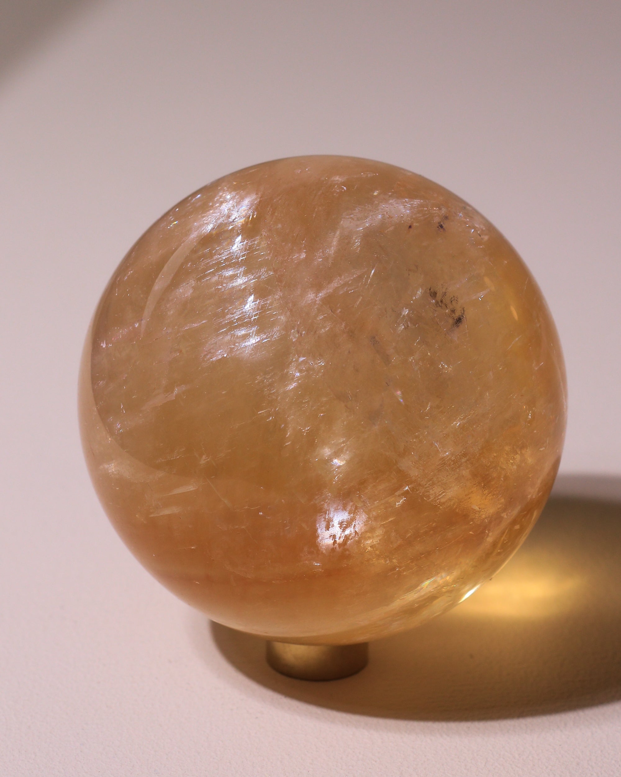 Mini Honey Calcite sphere