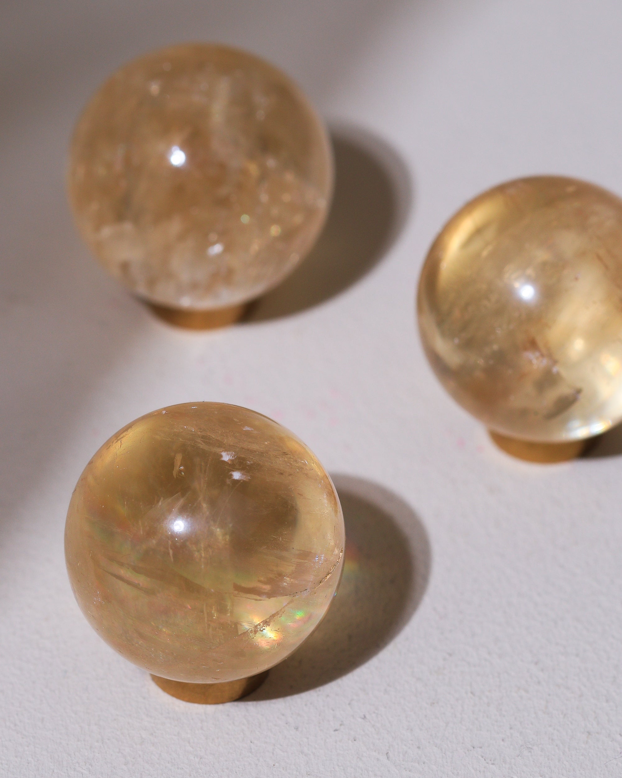 Mini Honey Calcite sphere