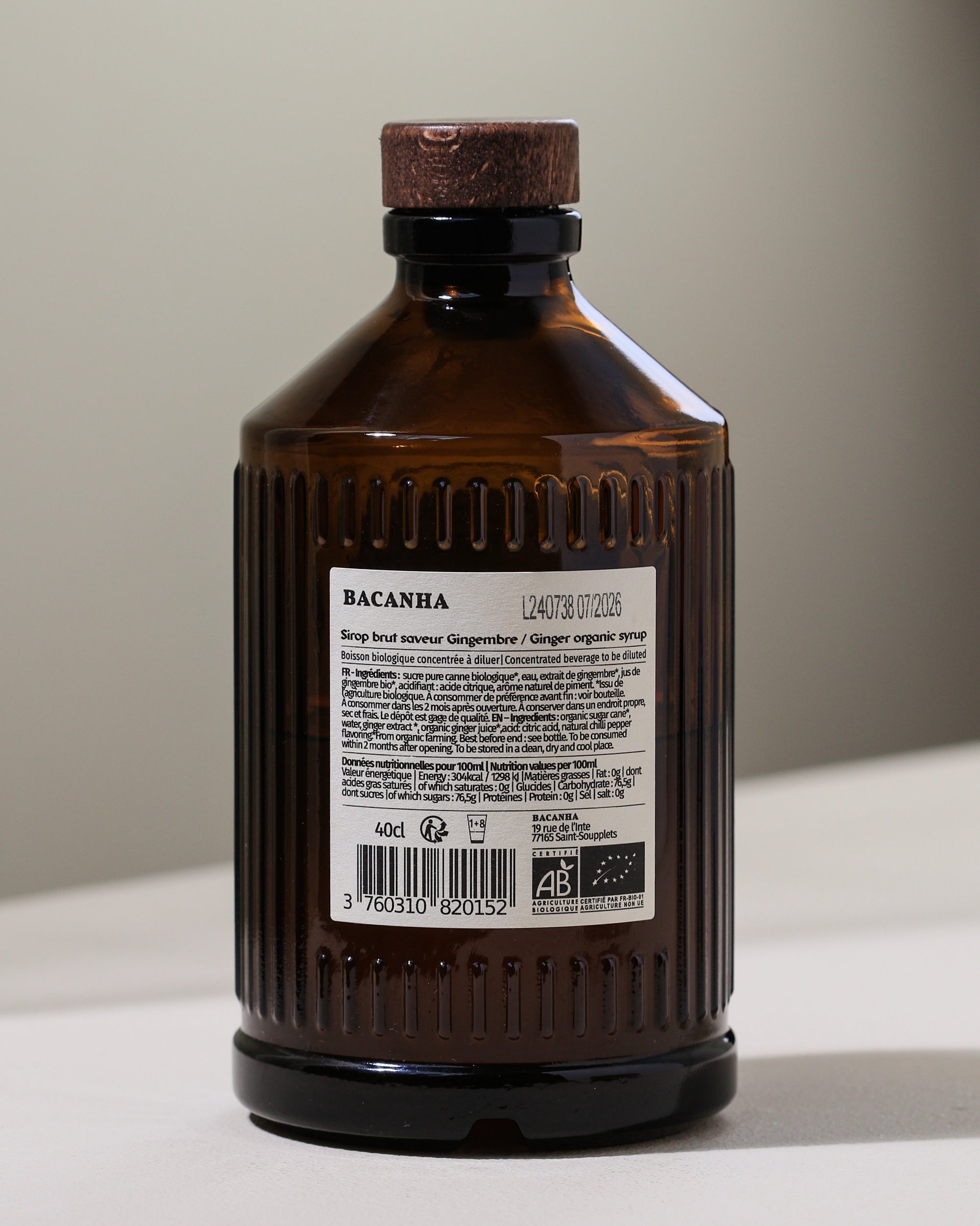 Bio Ingwersirup von Bacanha