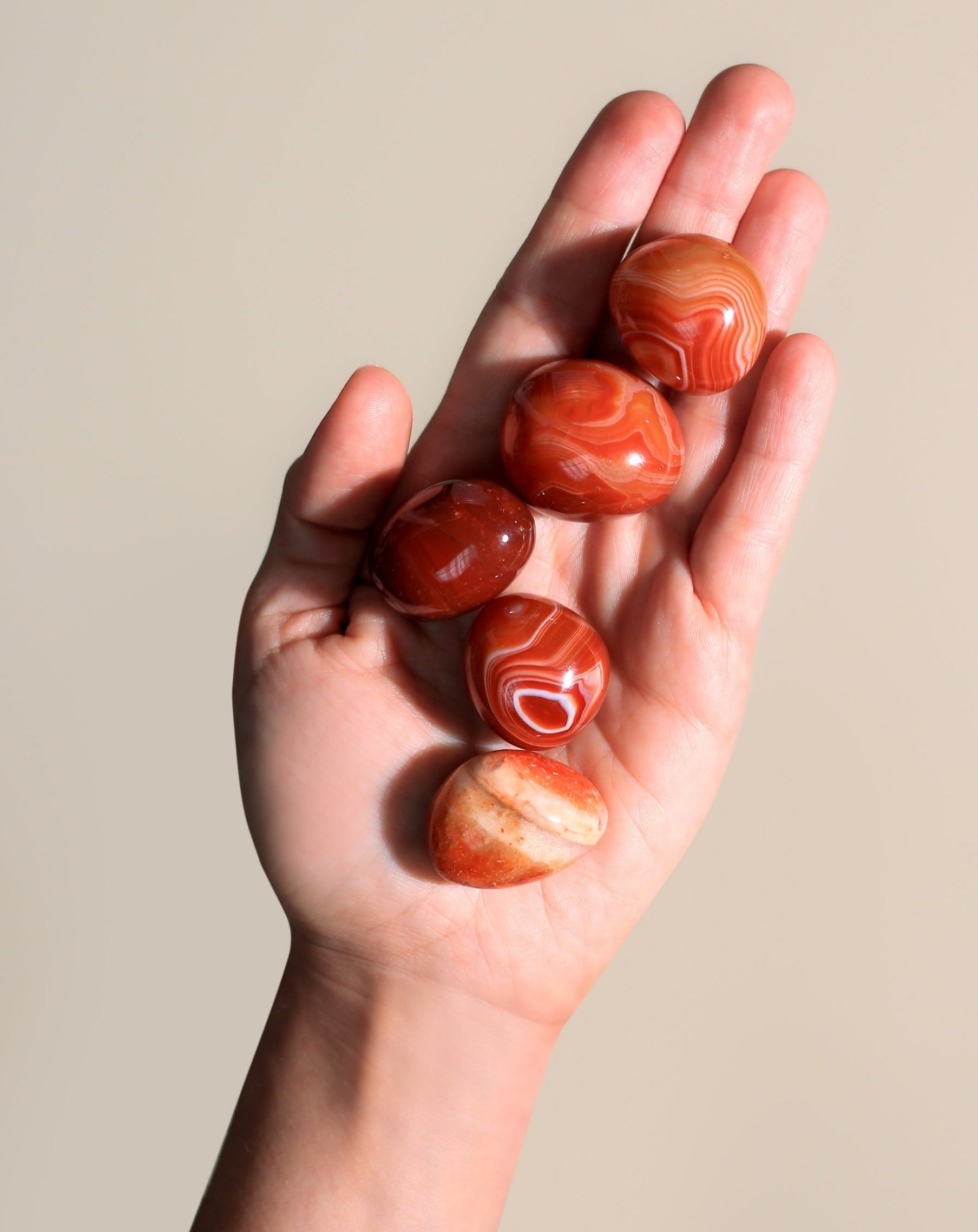 Carnelian pocket stone