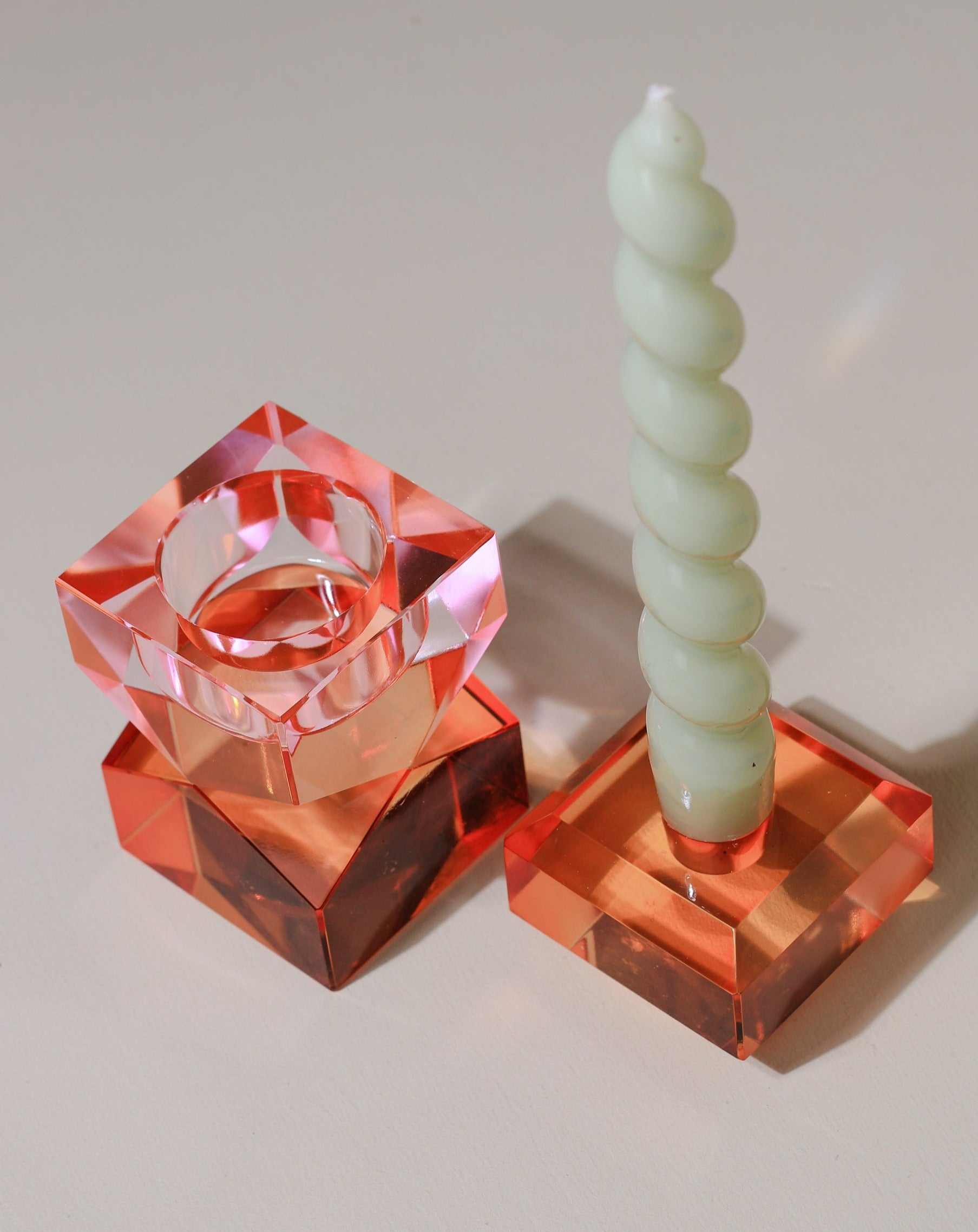 Kerzenständer aus Kristallglas