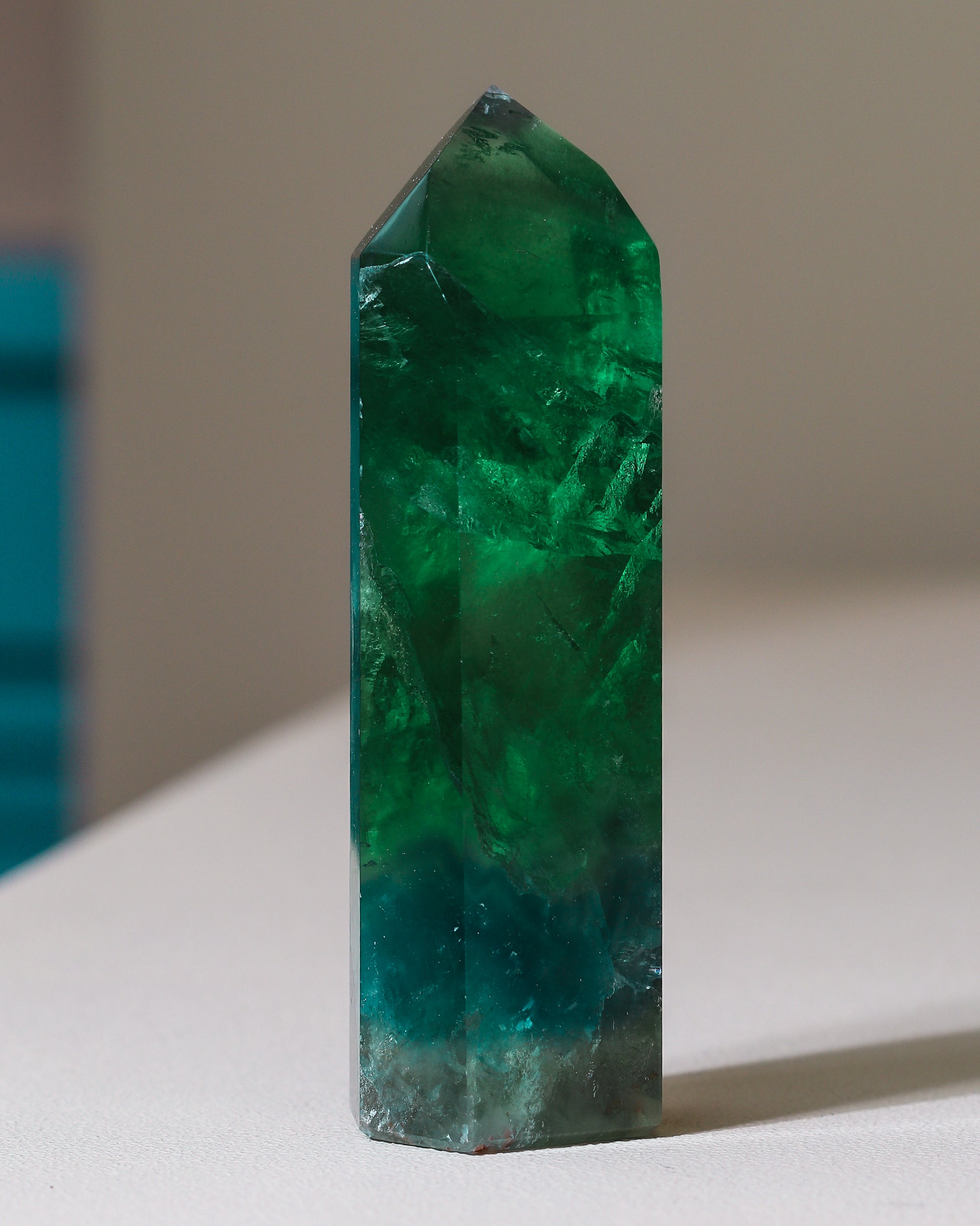 Smaragdgrüner Fluorit, Einzelstück