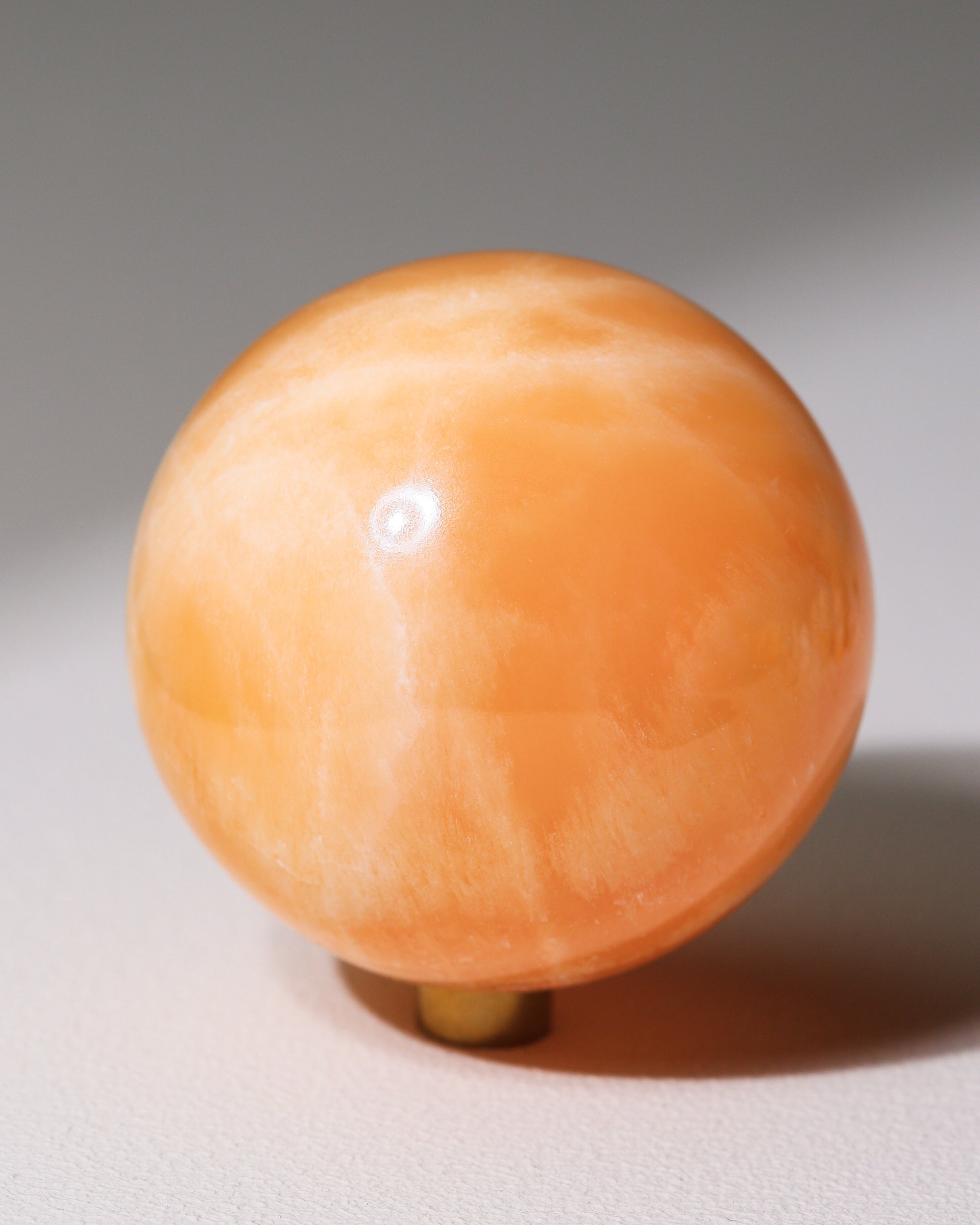 Mini Orange Calcite sphere