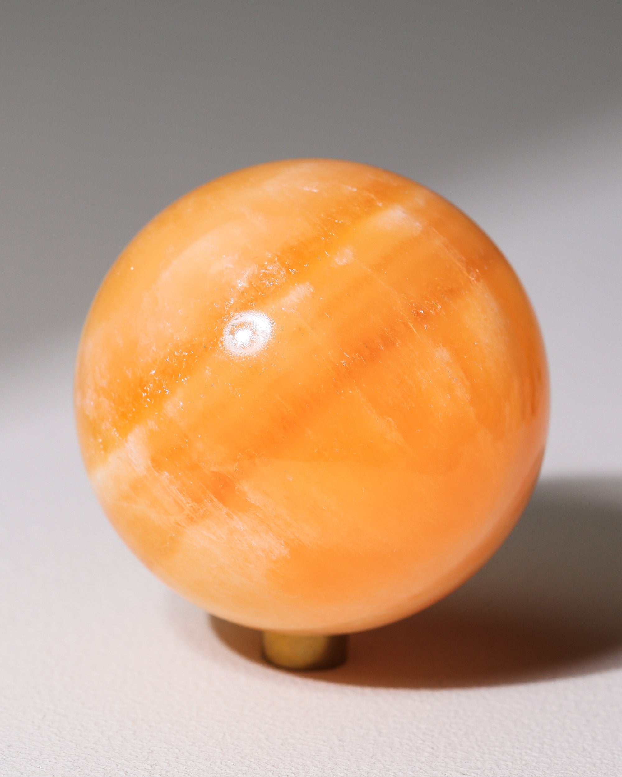Mini Orange Calcite sphere