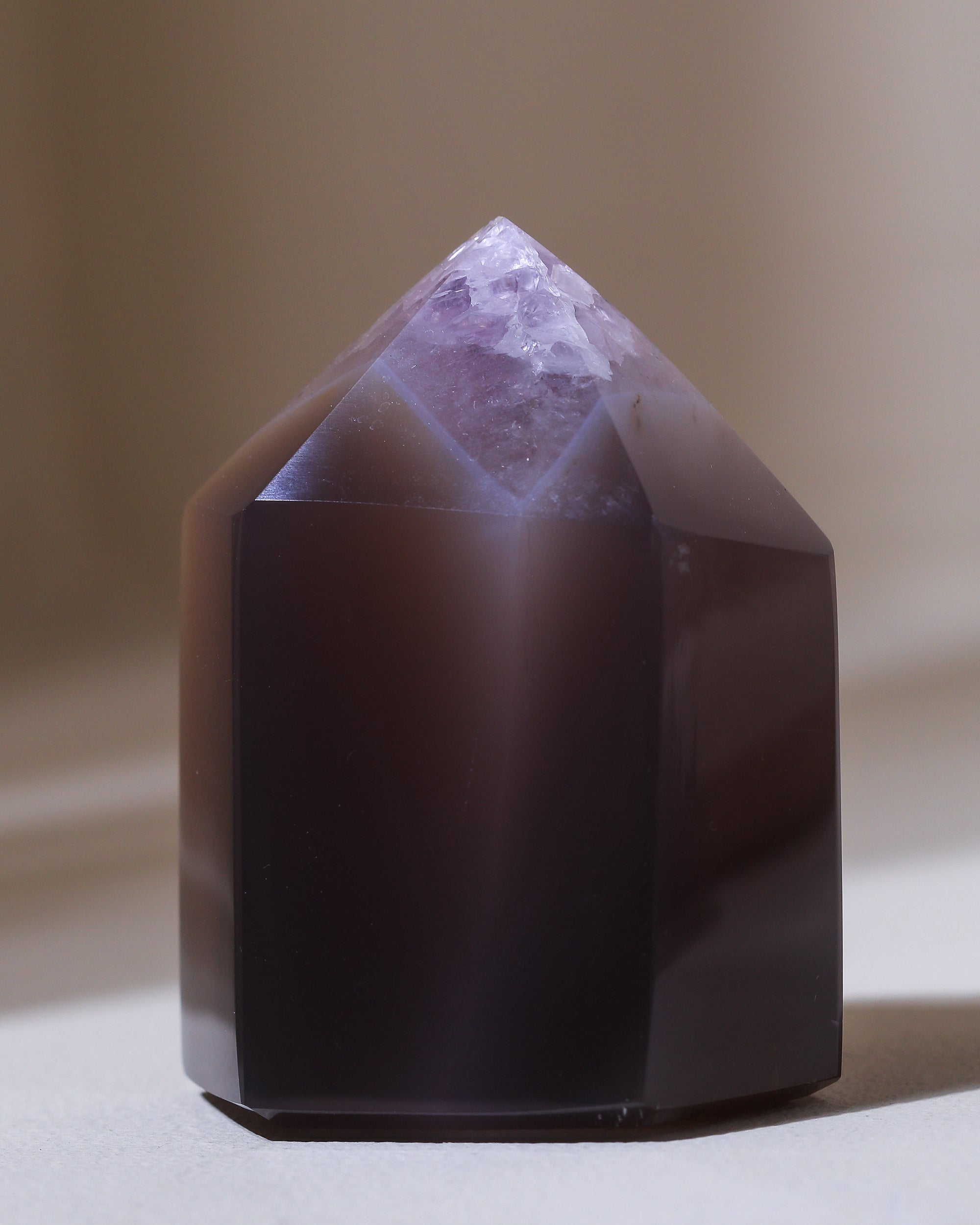 Amethyst-Achat Spitze Einzelstück