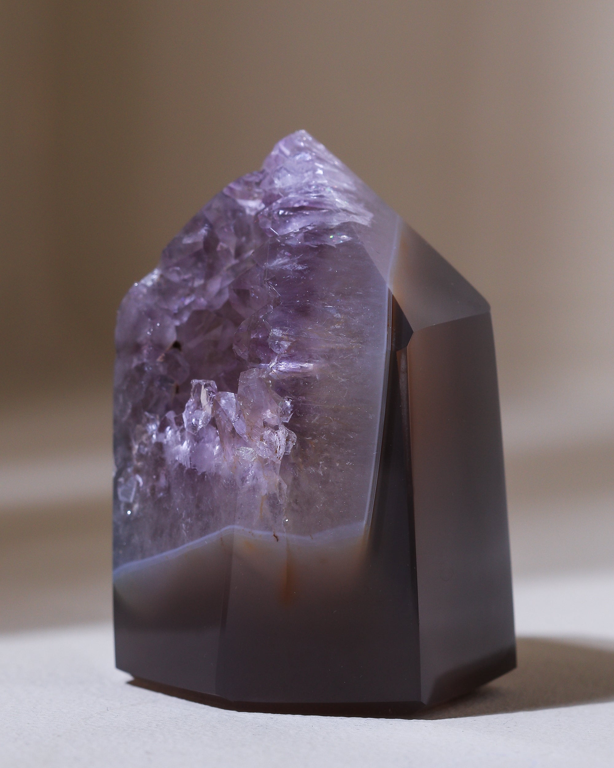 Amethyst-Achat Spitze Einzelstück
