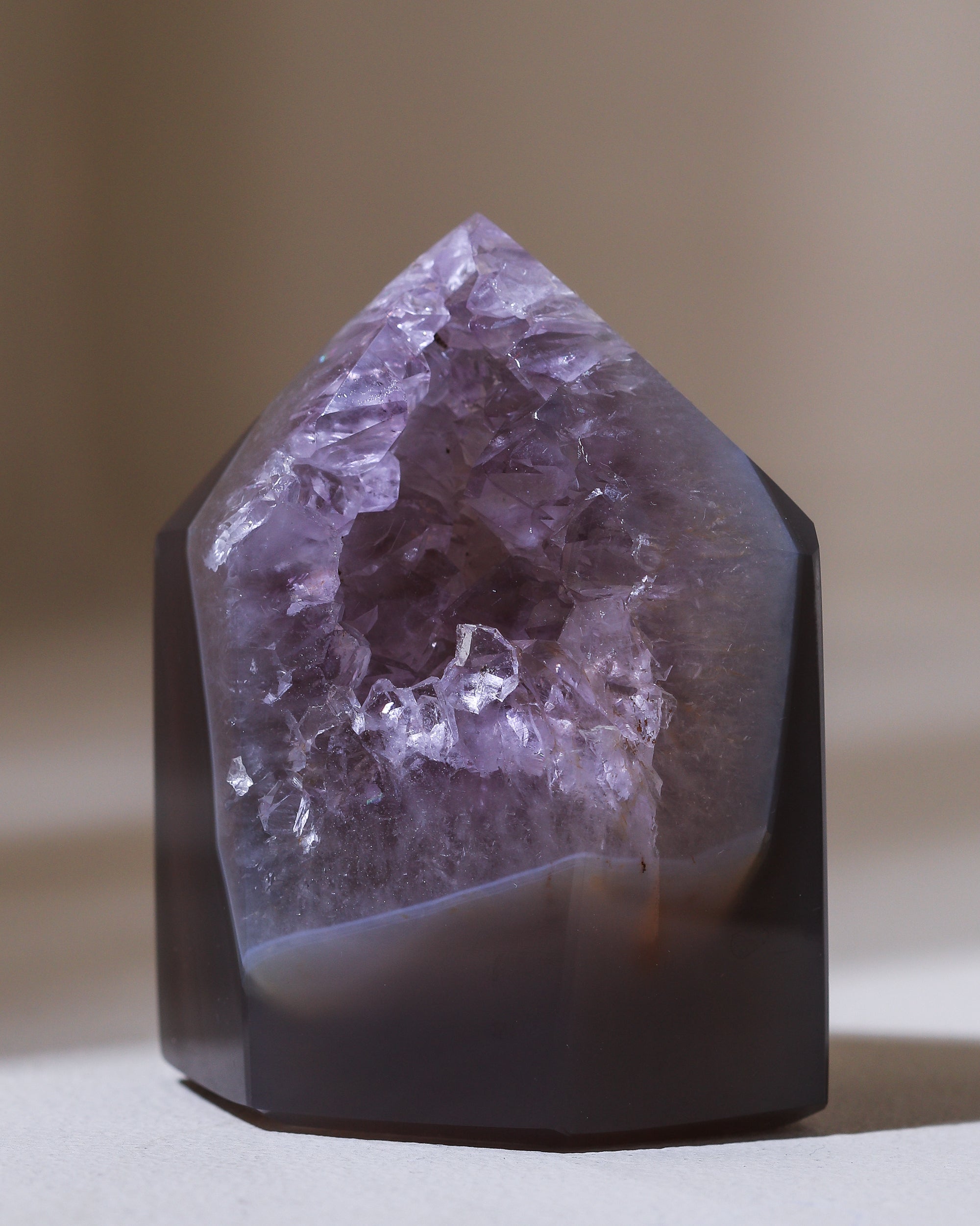 Amethyst-Achat Spitze Einzelstück