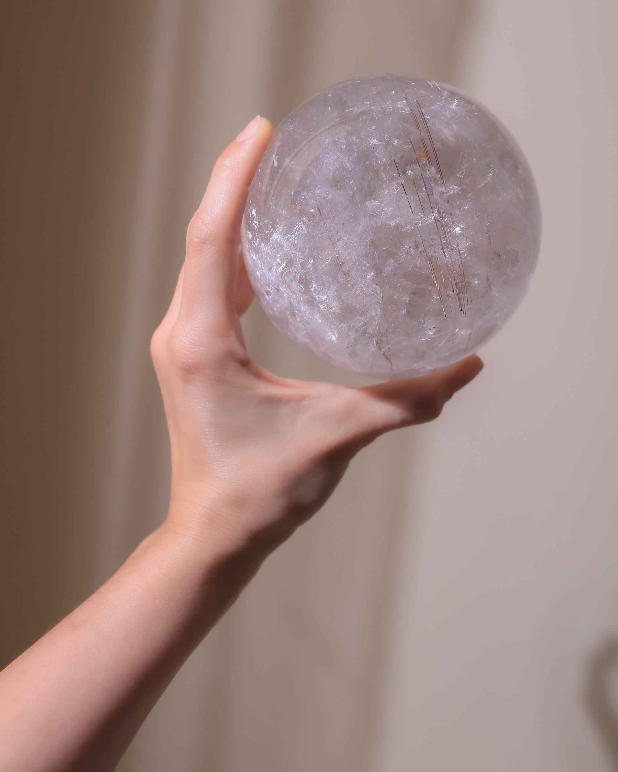 große Rutilquarz Kugel, Einzelstück