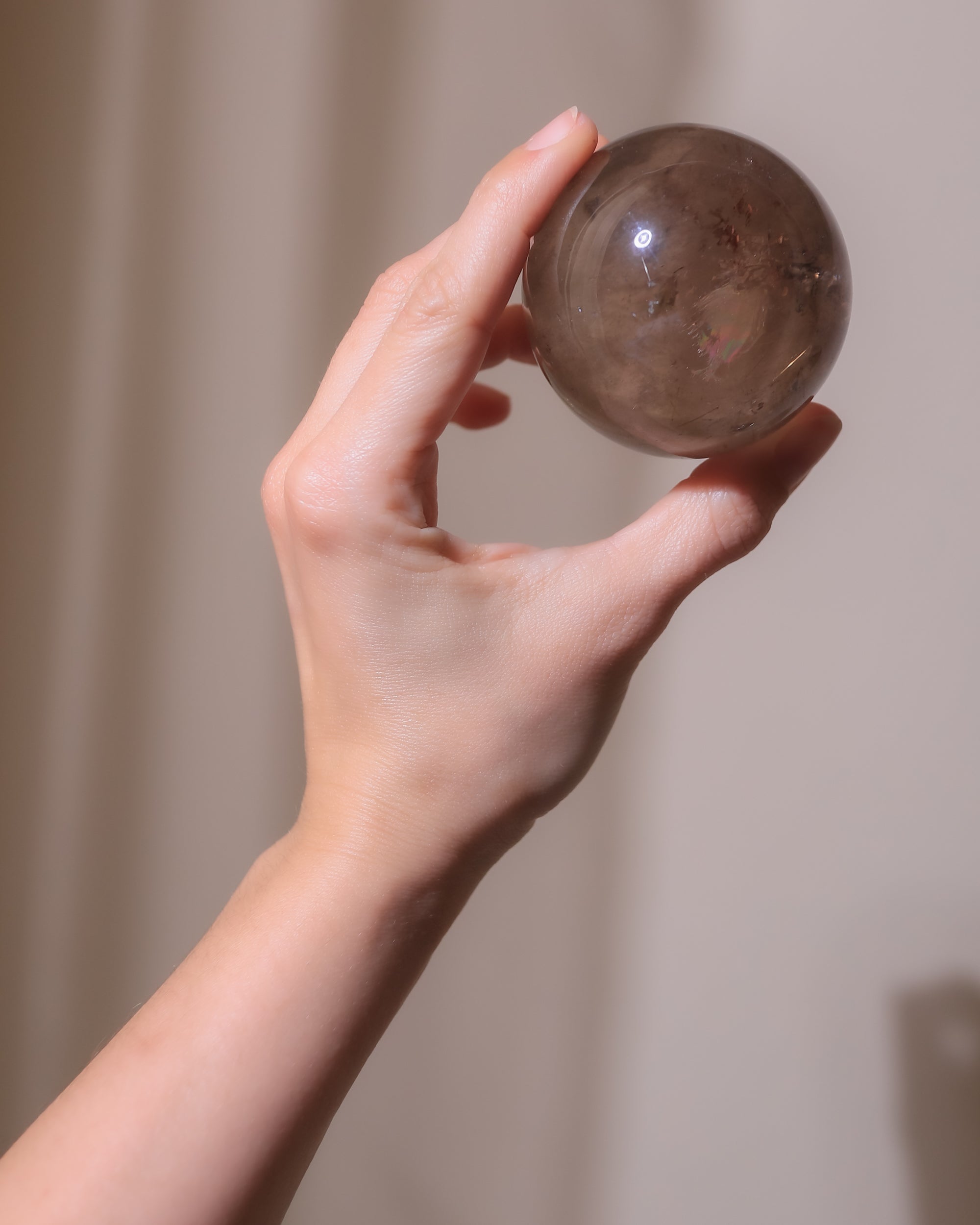 Rauchquarz / Rutilquarz Kugel, Einzelstück