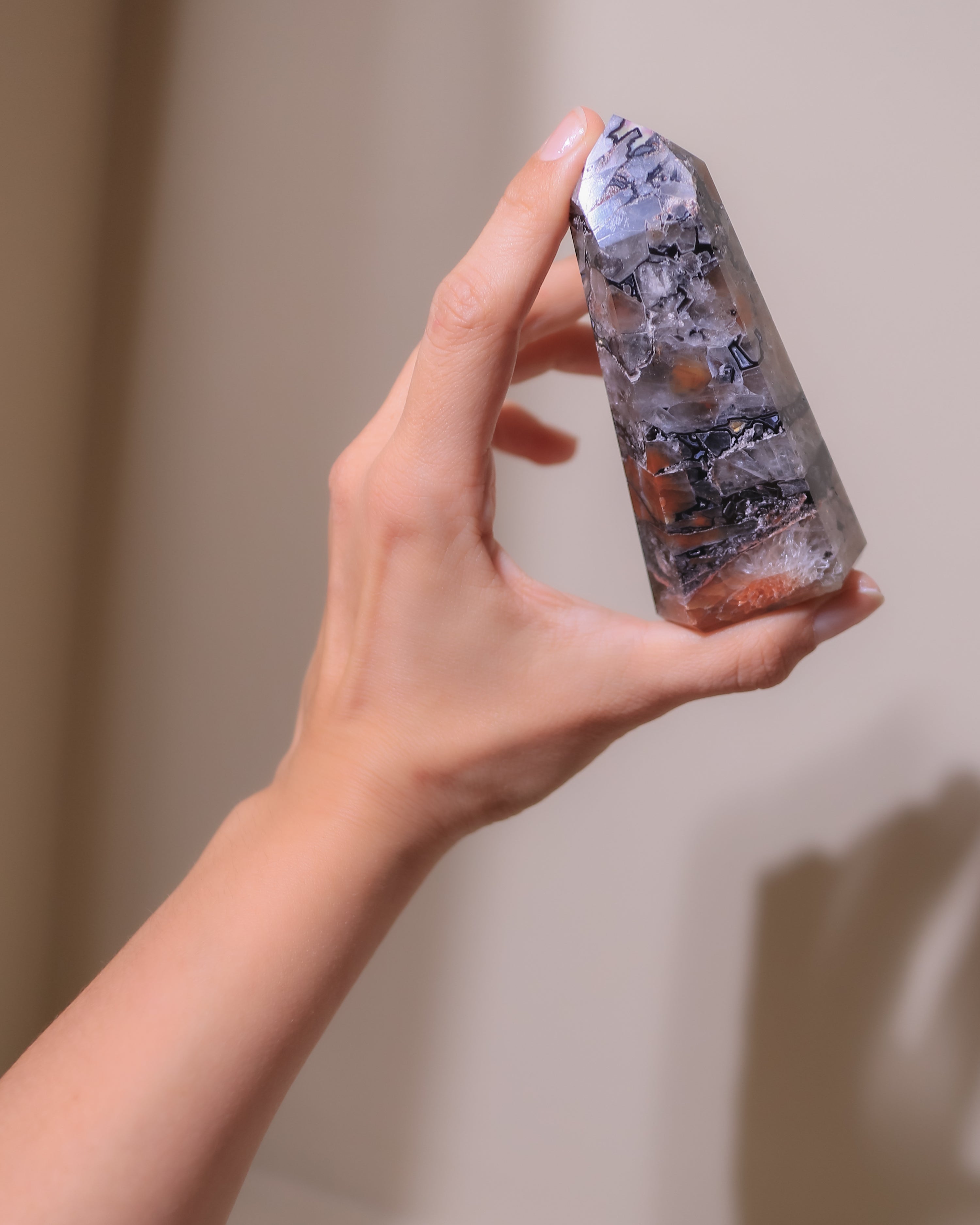 Mosaikquarz Spitze, Einzelstück