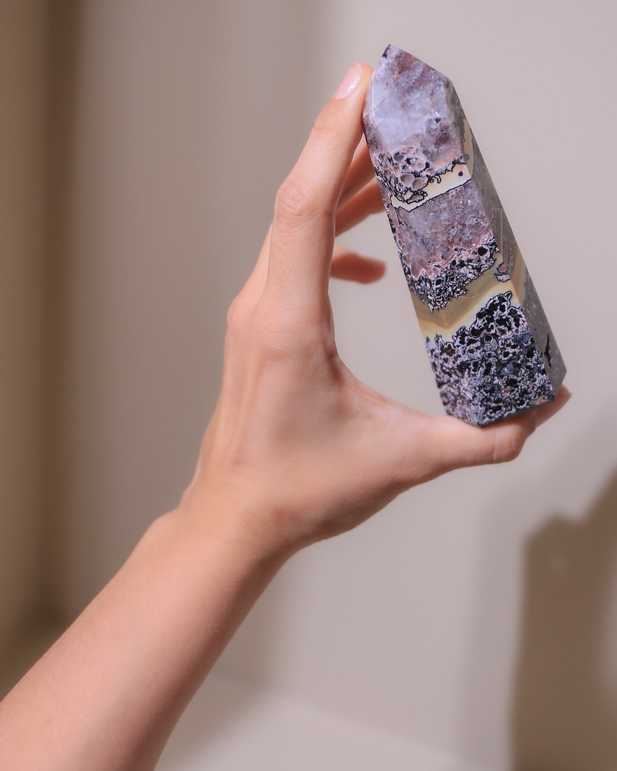 Mosaikquarz Spitze, Einzelstück