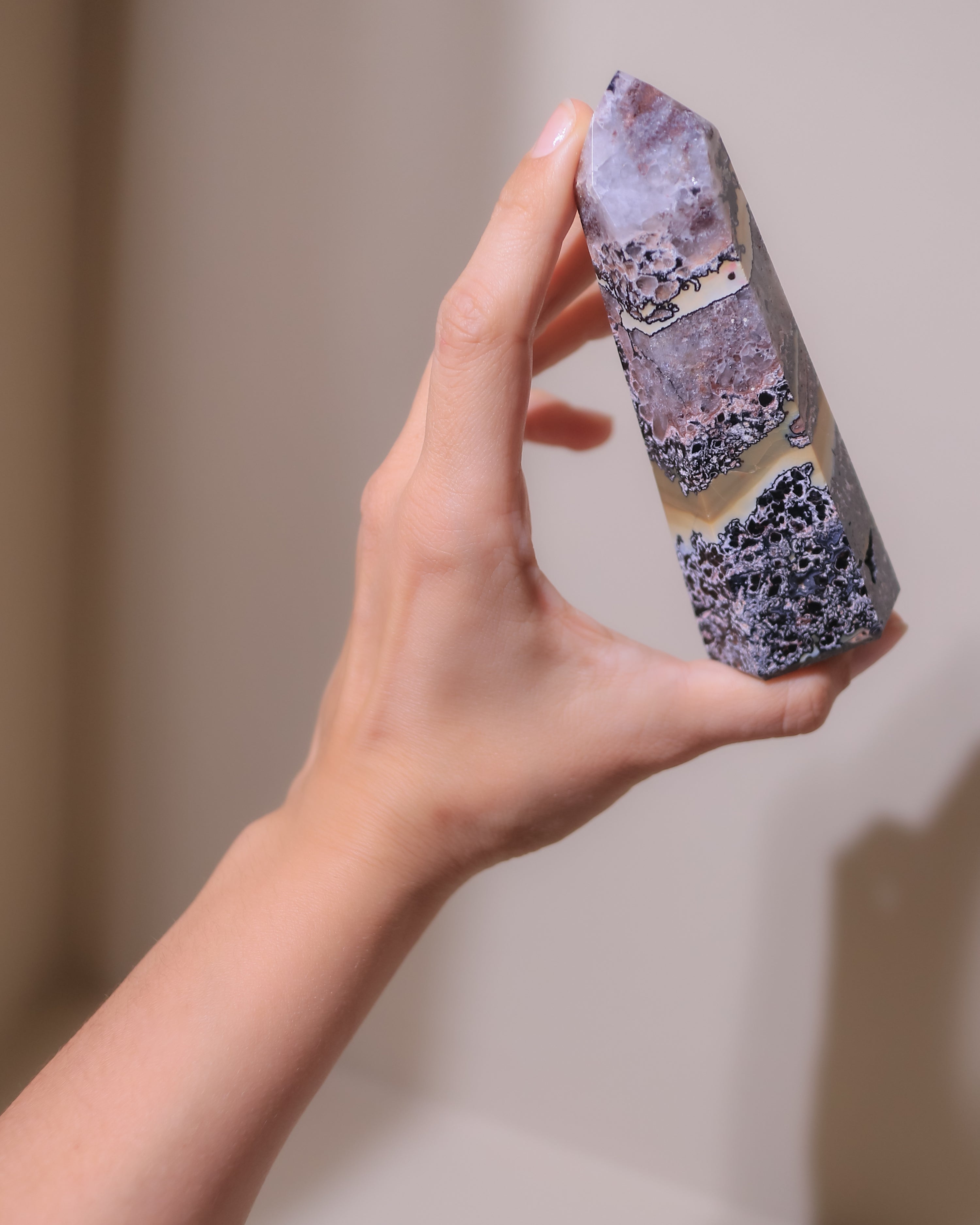 Mosaikquarz Spitze, Einzelstück