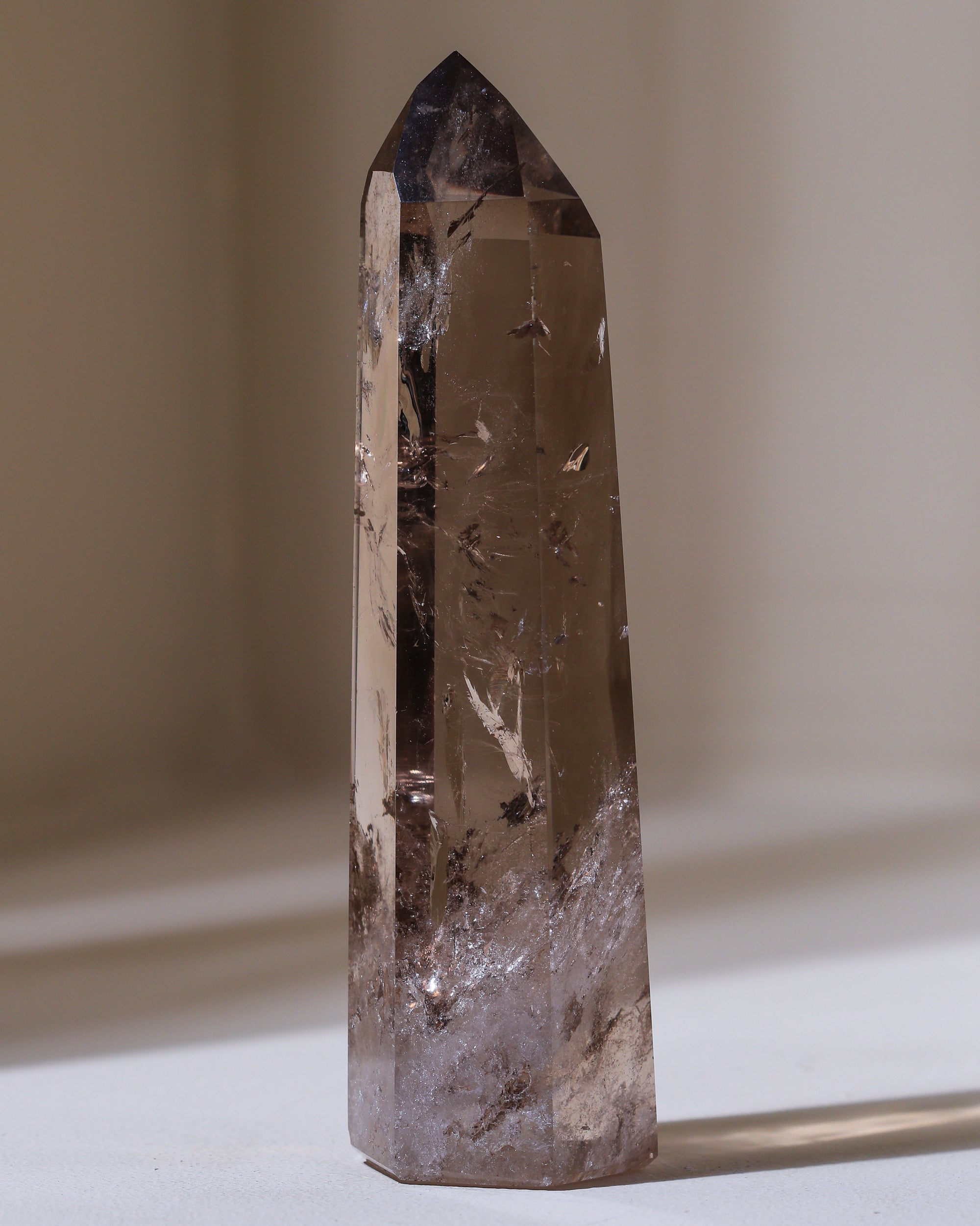 Champagnerquarz Spitze, Einzelstück