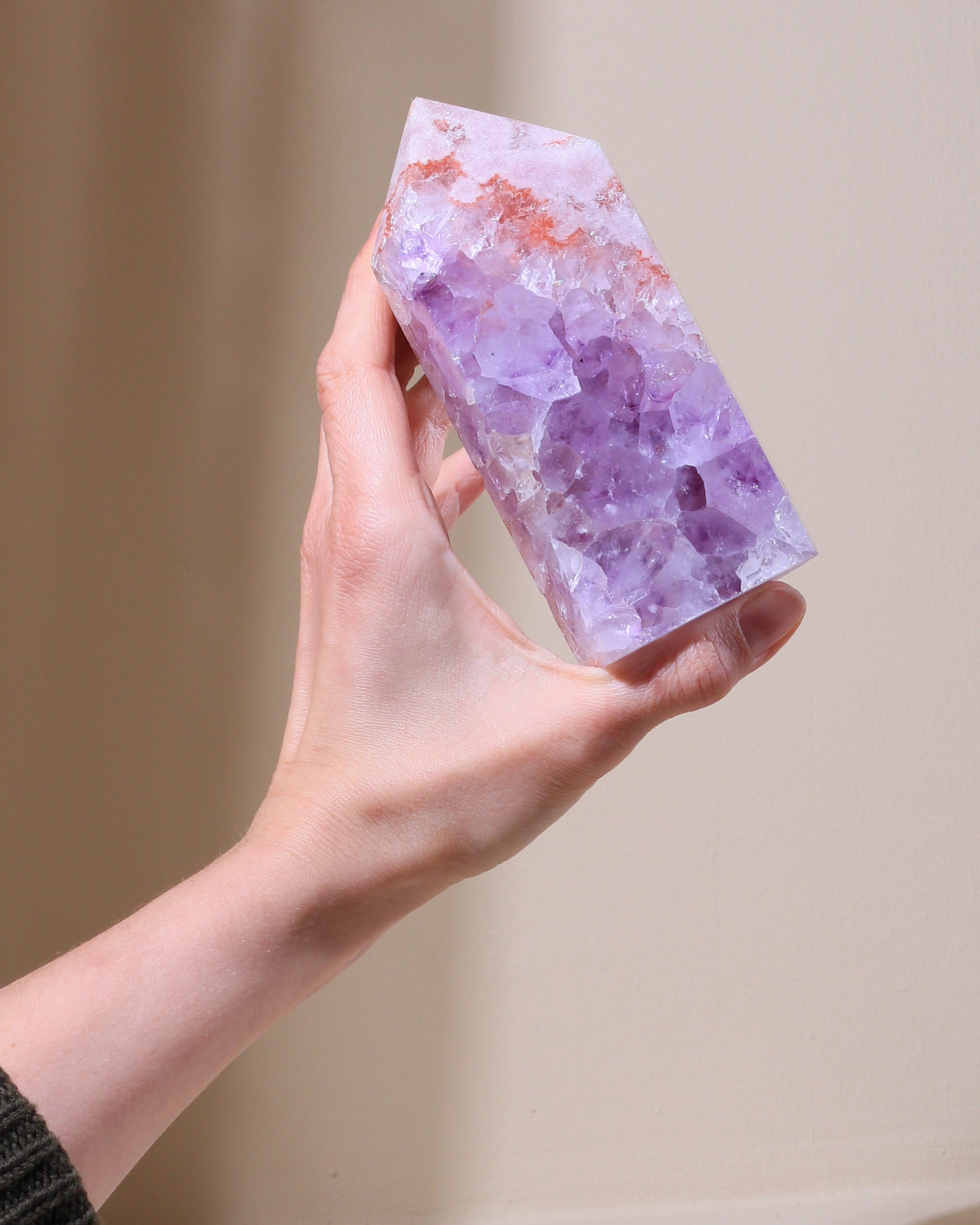 pinke Amethyst Spitze, Einzelstück