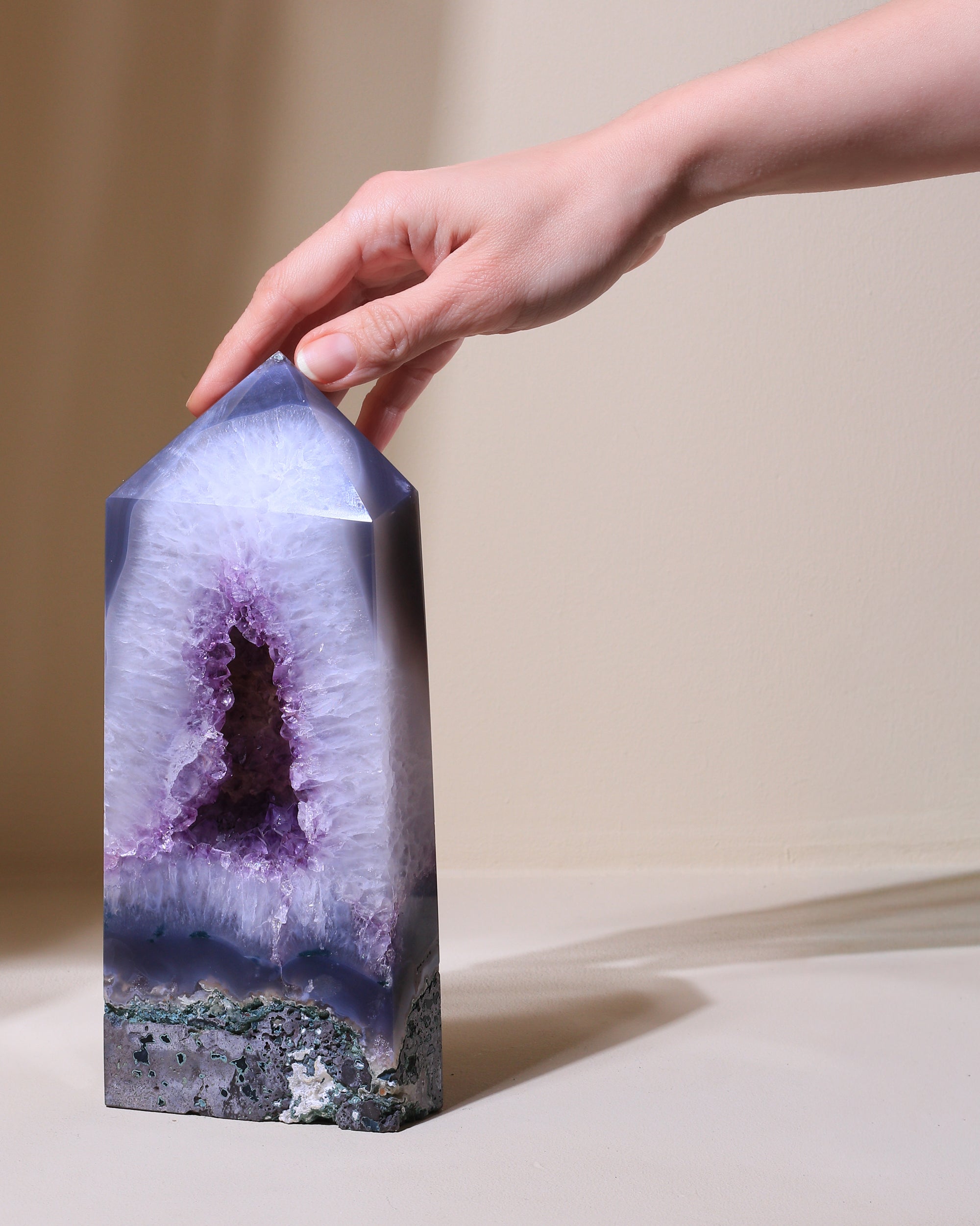 XL Amethyst-Achat Spitze, Einzelstück