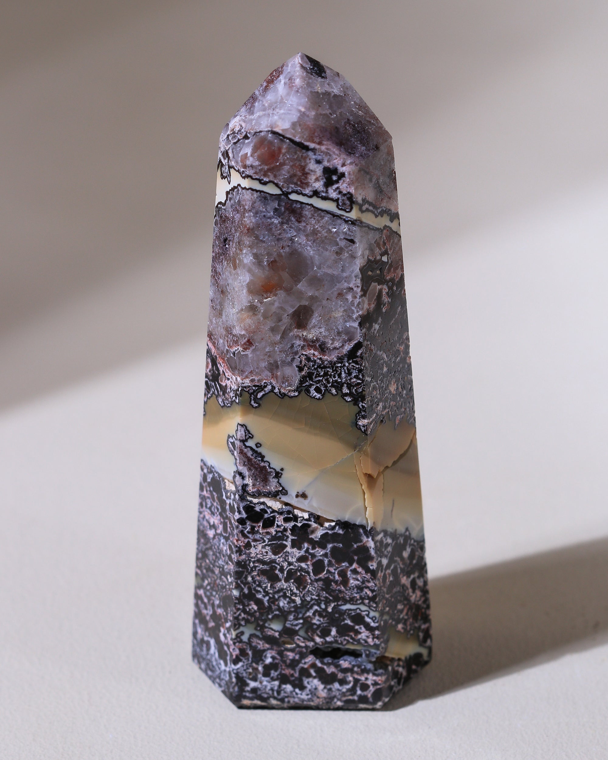 Mosaikquarz Spitze, Einzelstück