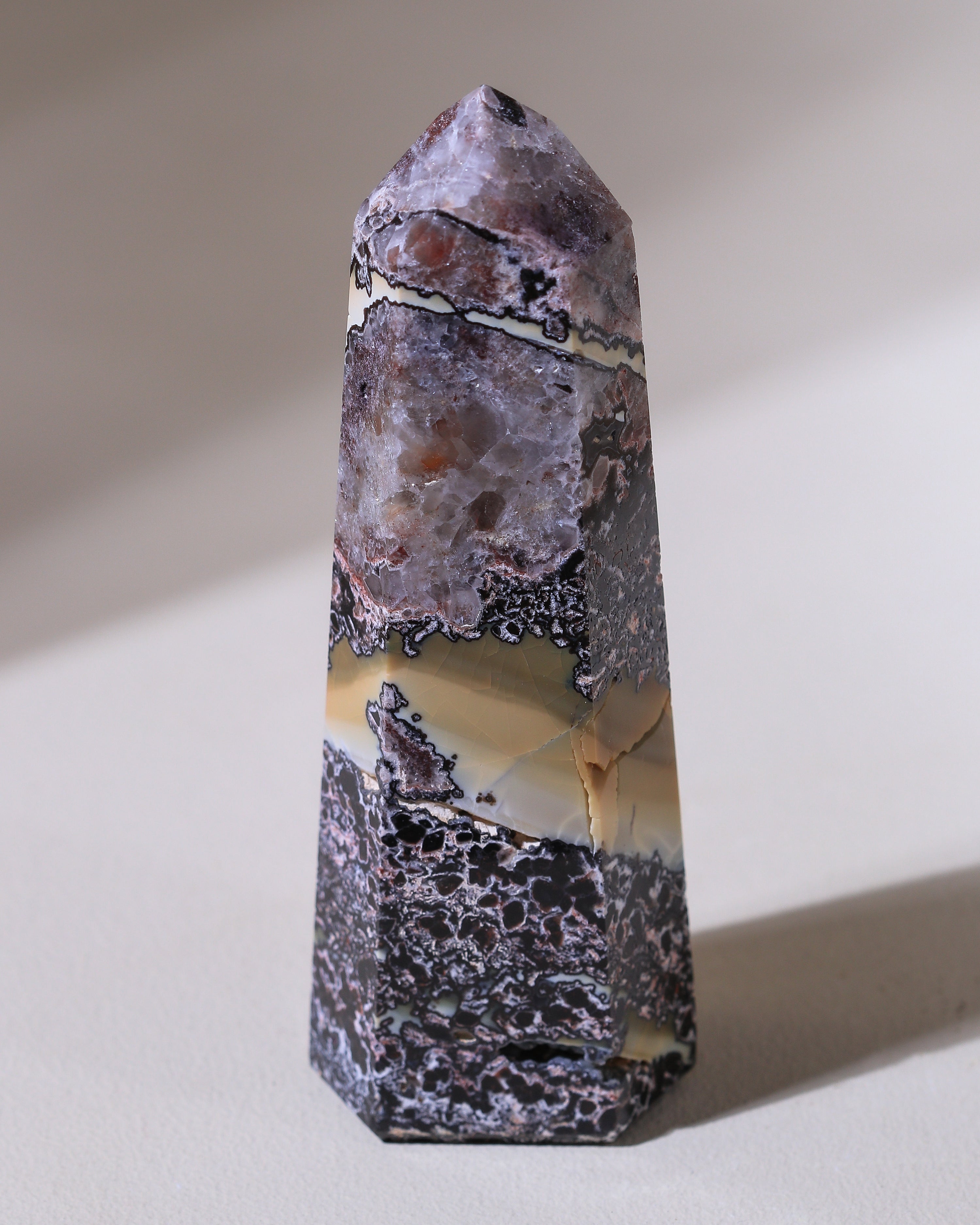 Mosaikquarz Spitze, Einzelstück