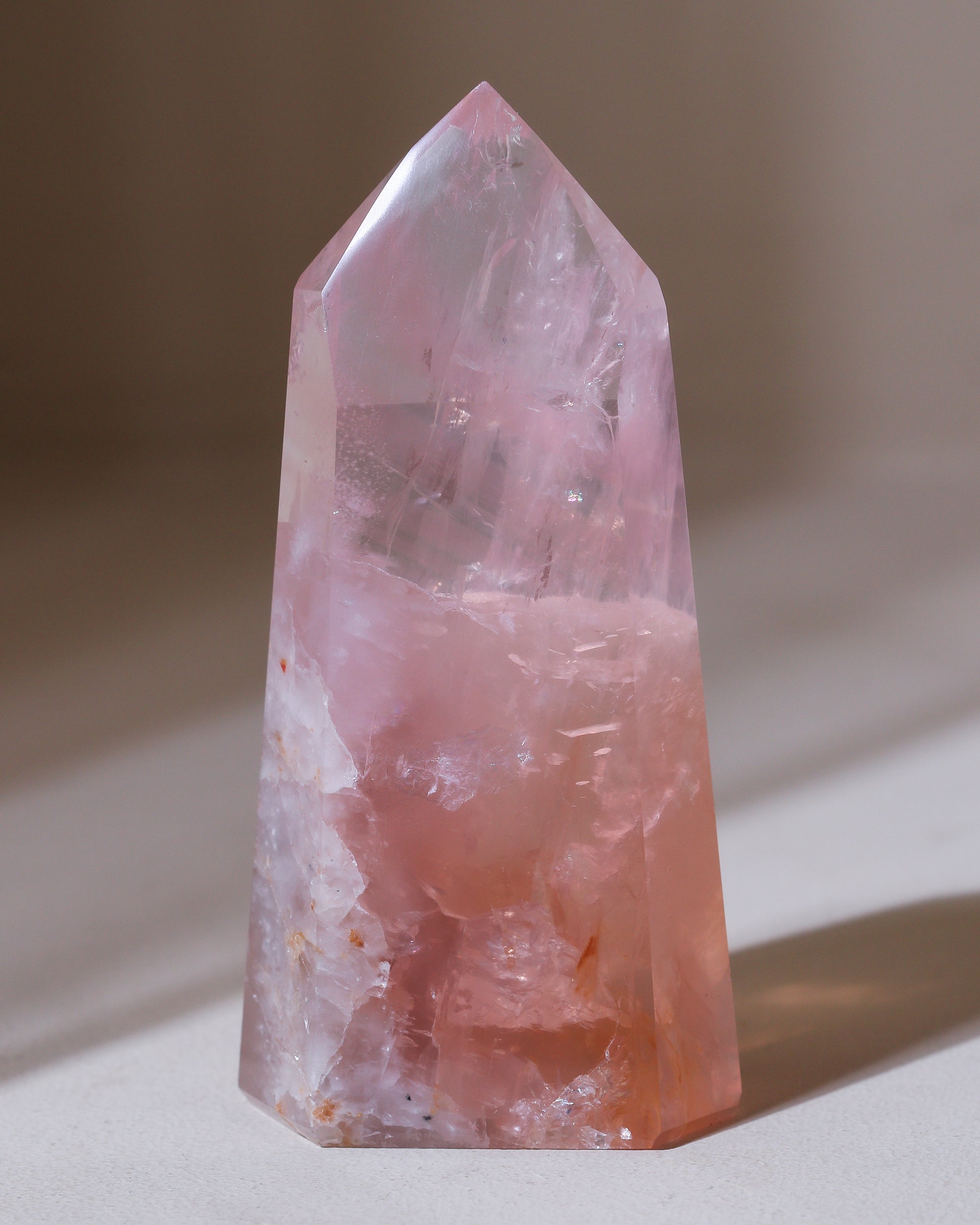 Rosenquarz / Golden Healer, Einzelstück