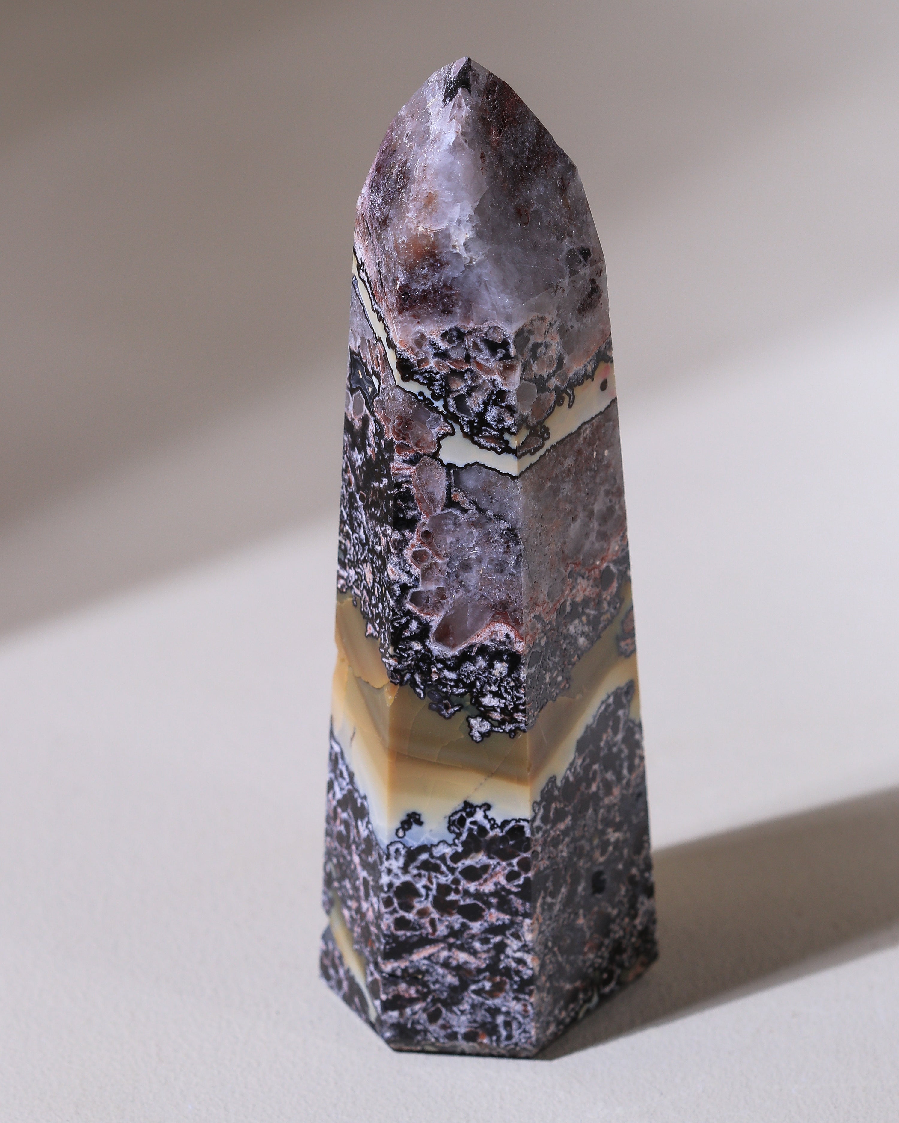 Mosaikquarz Spitze, Einzelstück