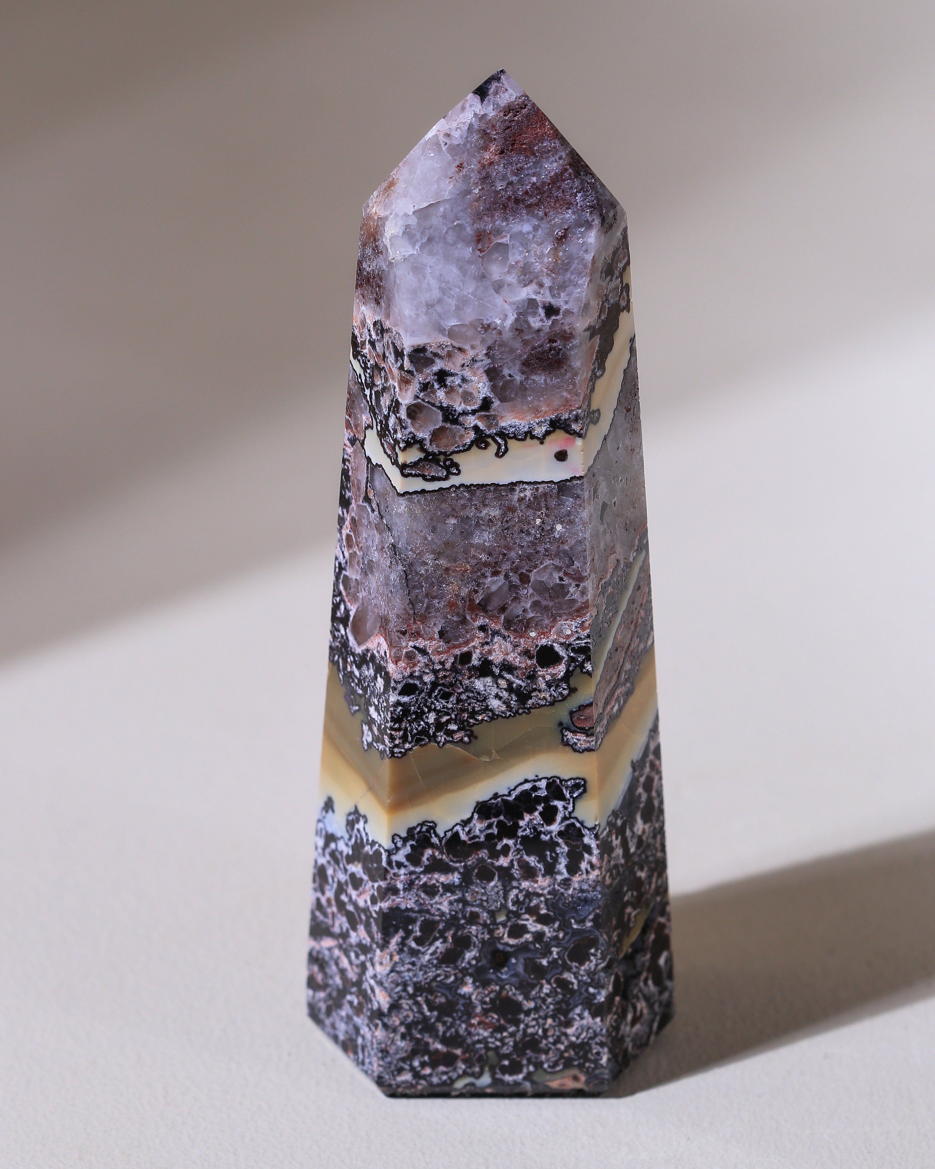 Mosaikquarz Spitze, Einzelstück