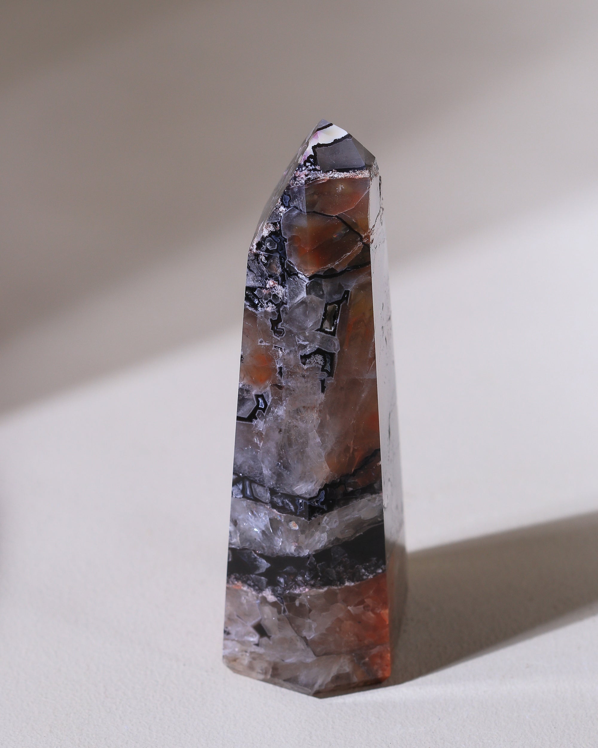 Mosaikquarz Spitze, Einzelstück