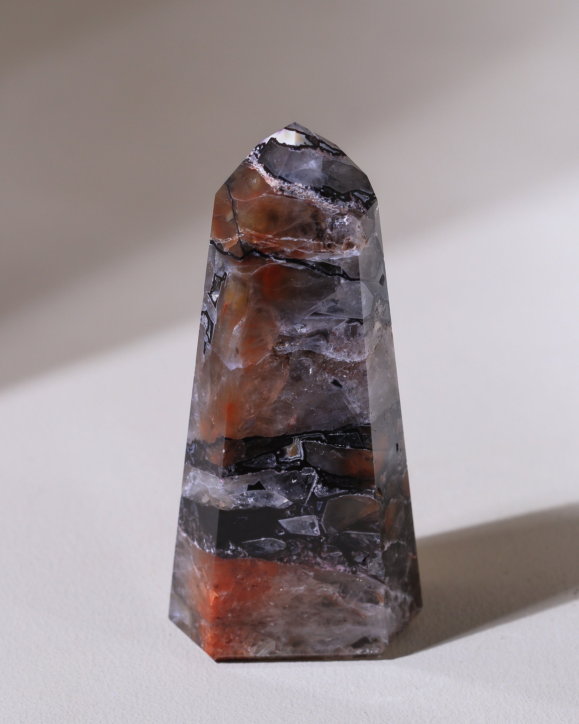 Mosaikquarz Spitze, Einzelstück