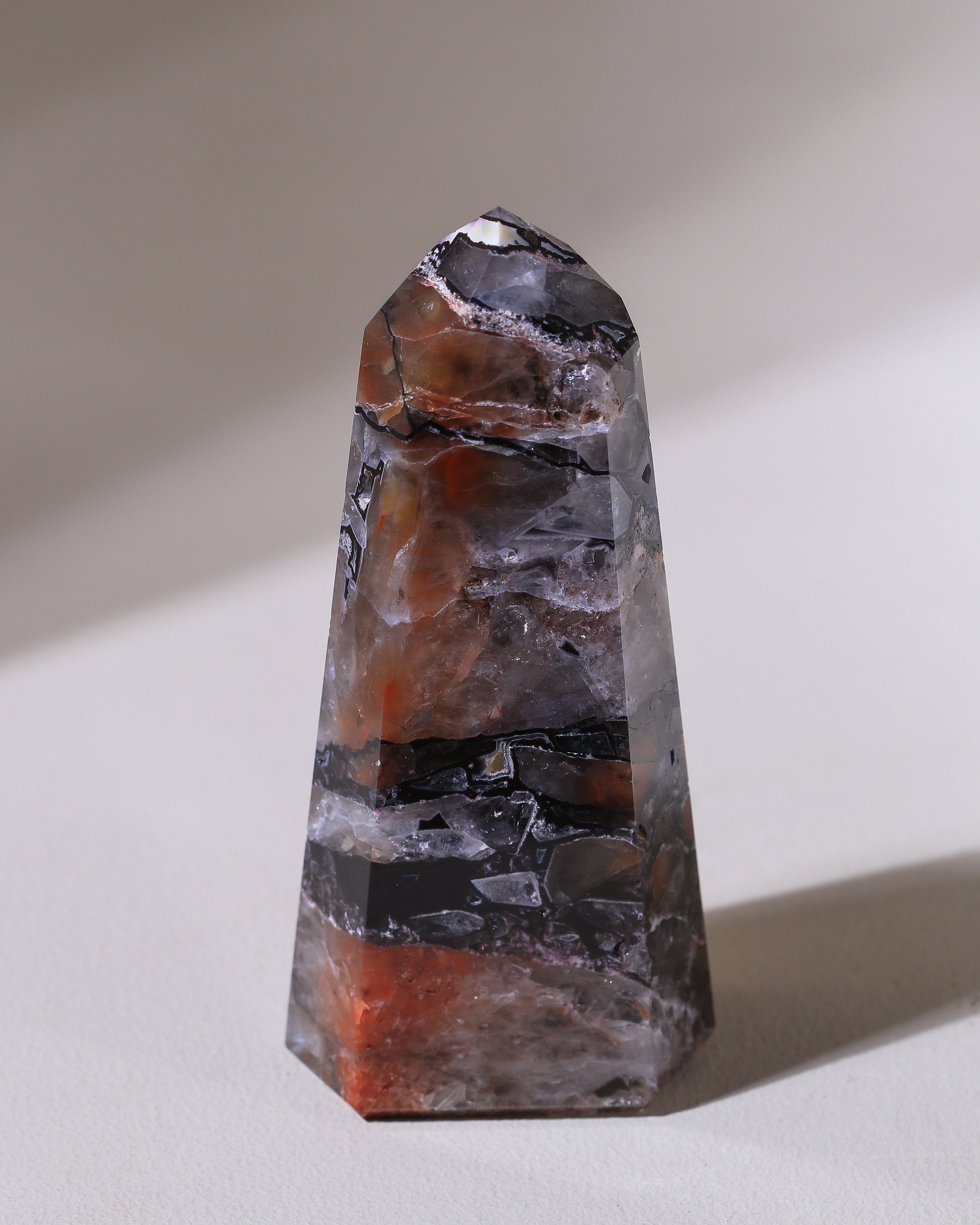 Mosaikquarz Spitze, Einzelstück