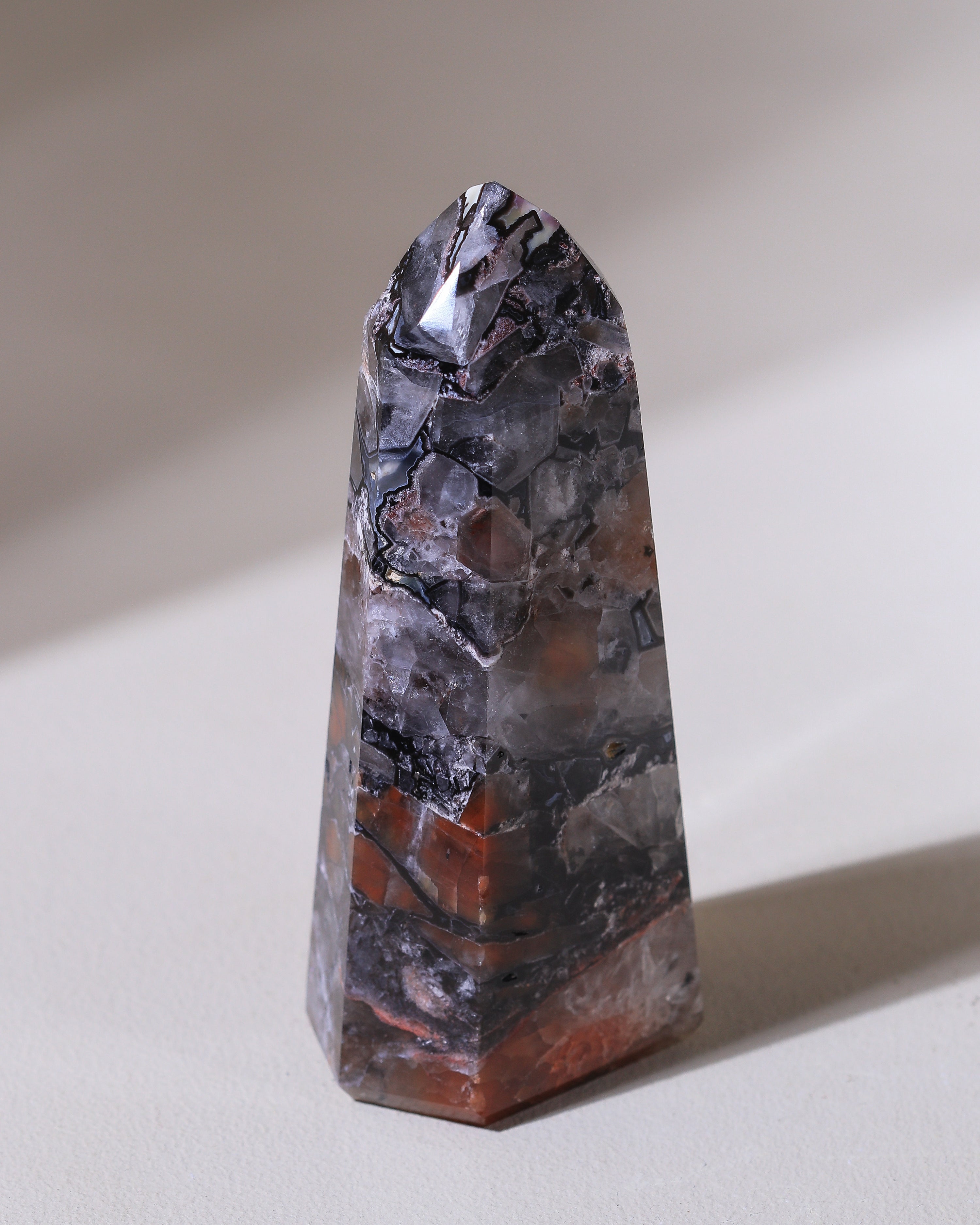 Mosaikquarz Spitze, Einzelstück