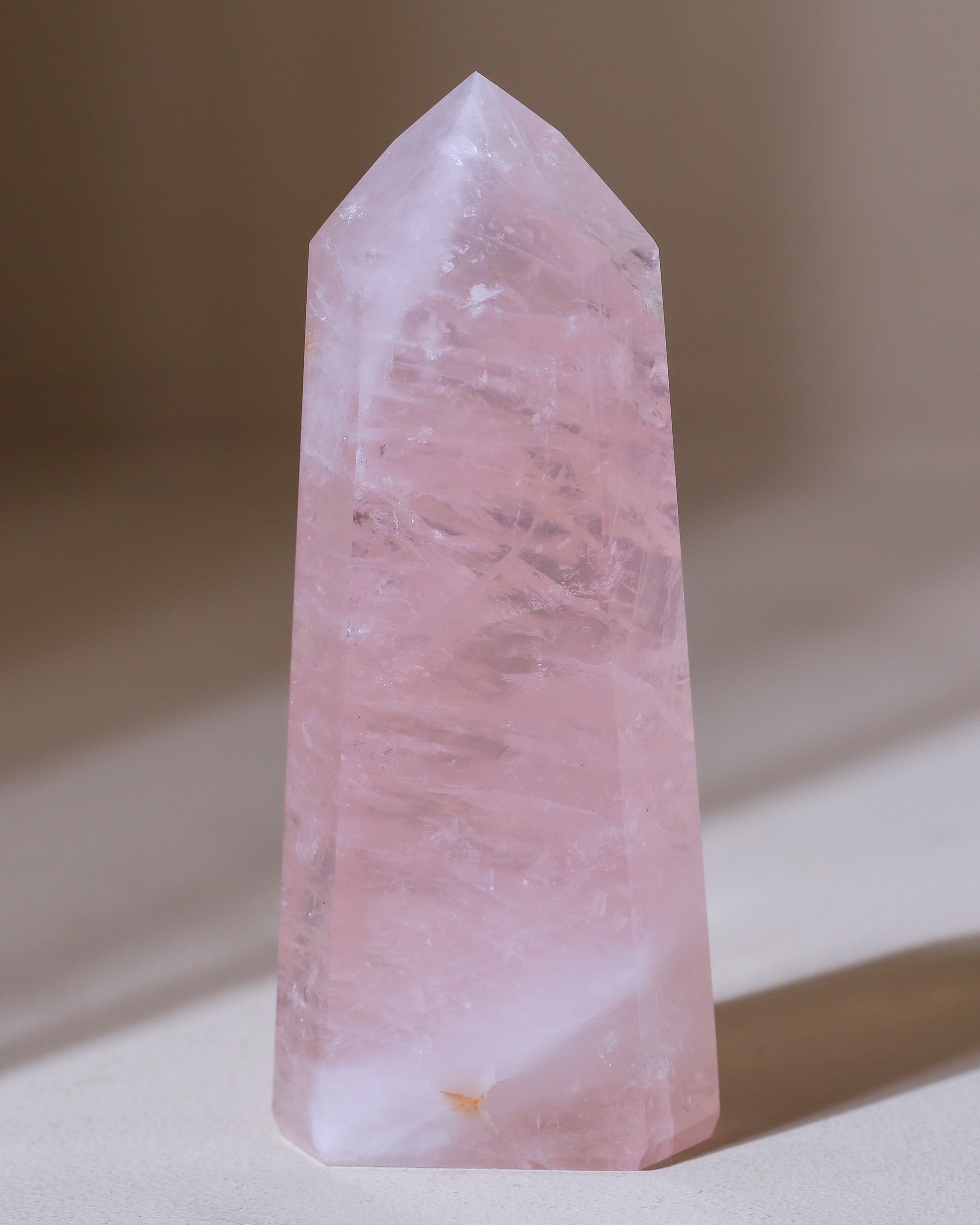 Rosenquarz Spitze, Einzelstück