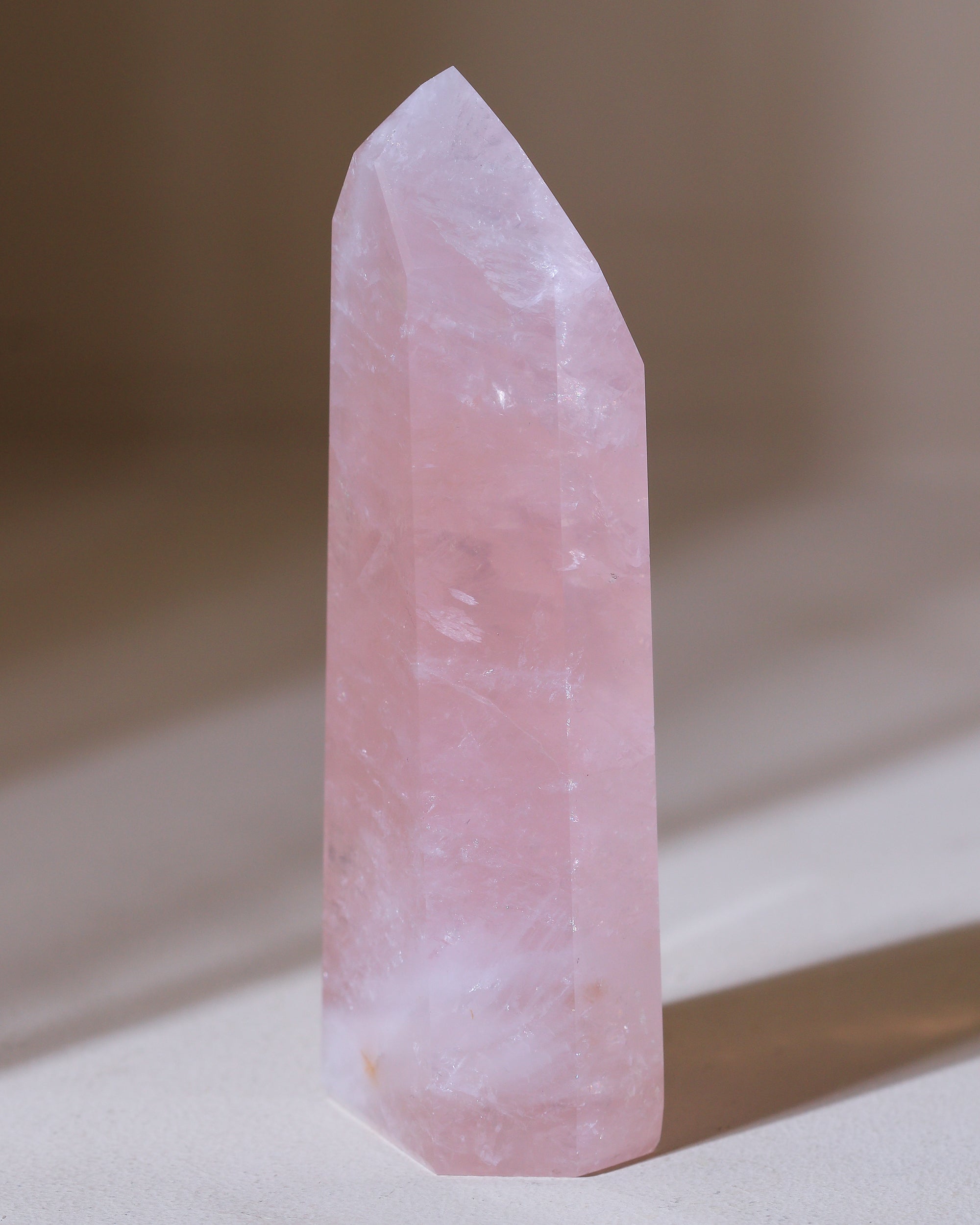 Rosenquarz Spitze, Einzelstück