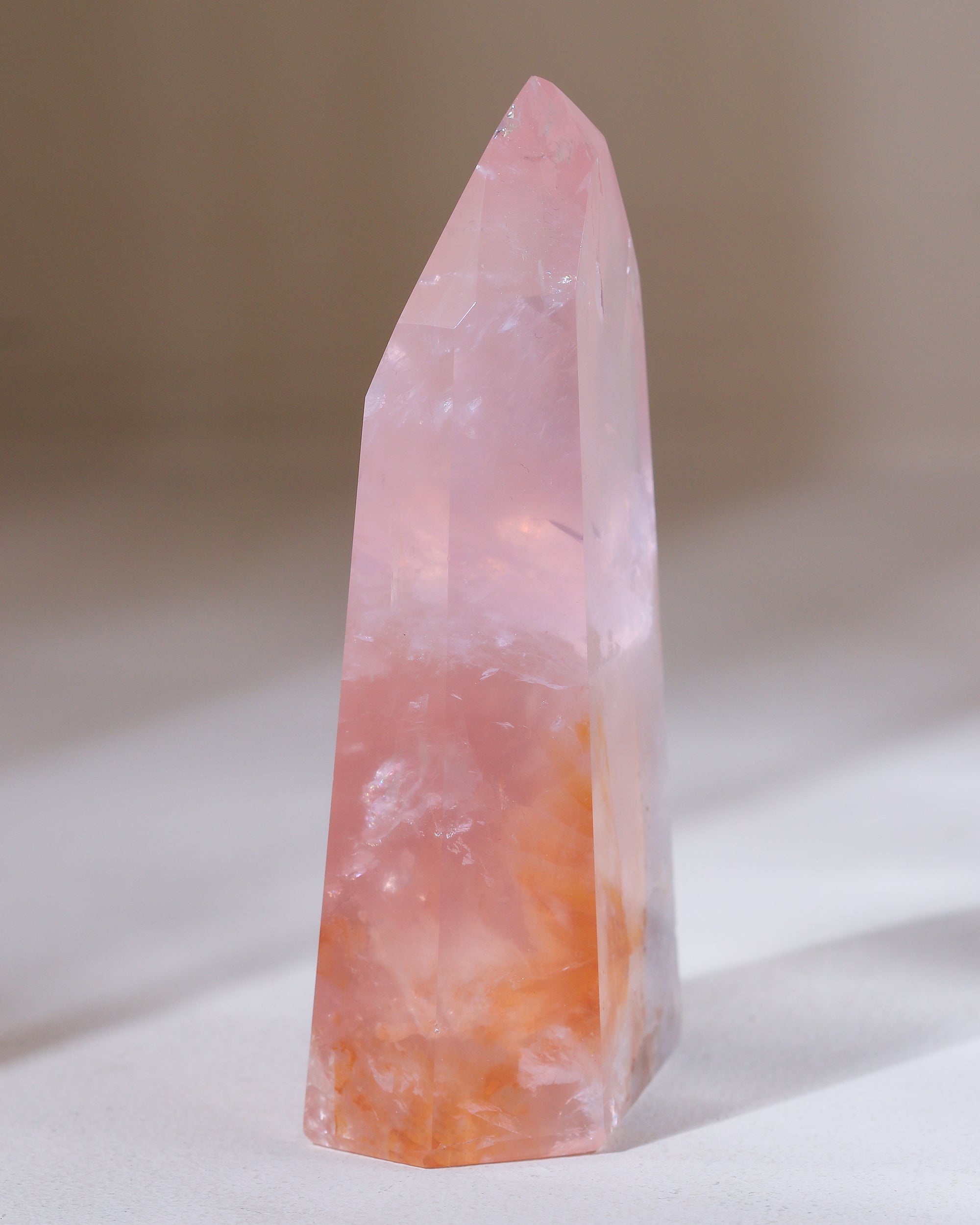 Rosenquarz / Golden Healer, Einzelstück