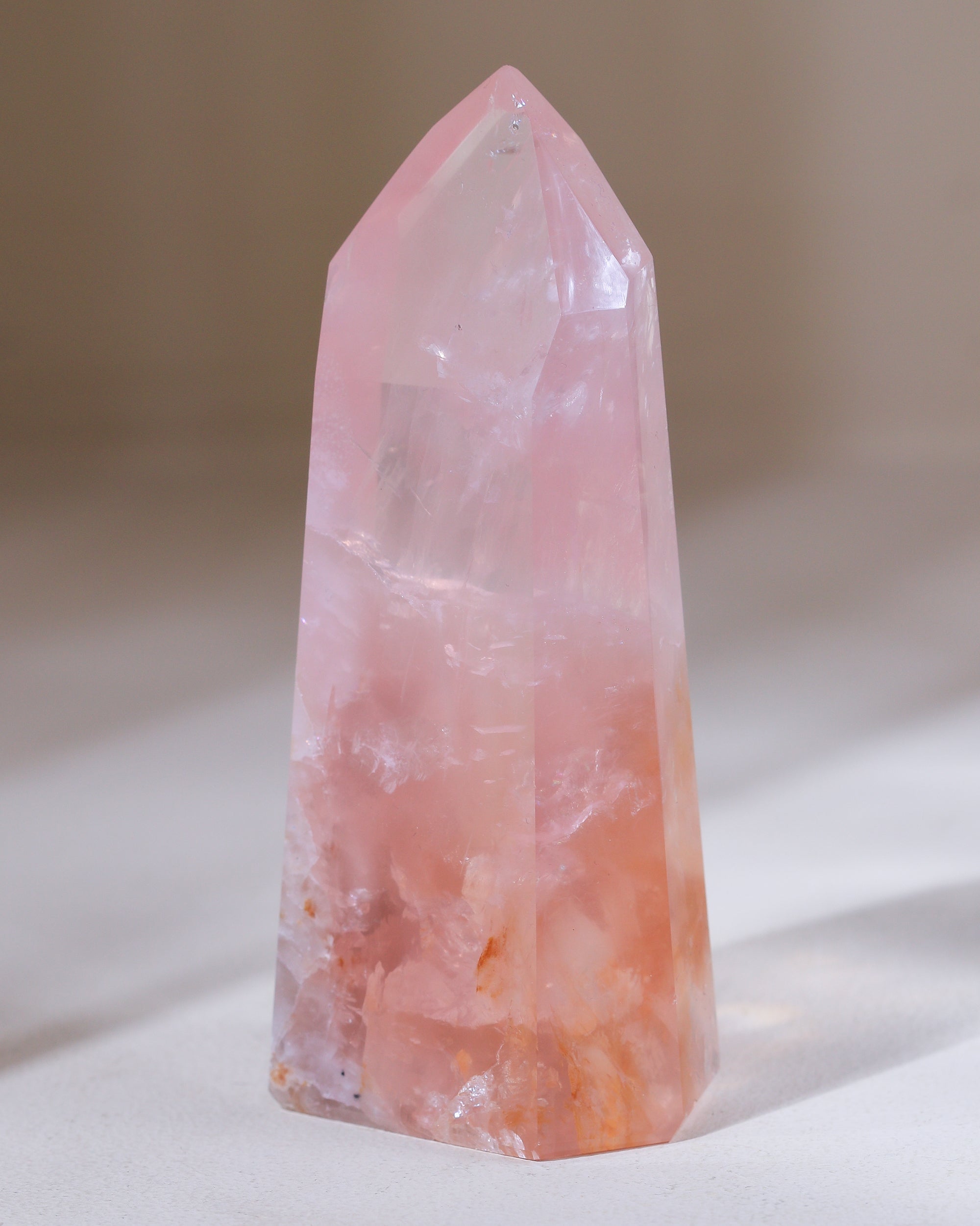 Rosenquarz / Golden Healer, Einzelstück