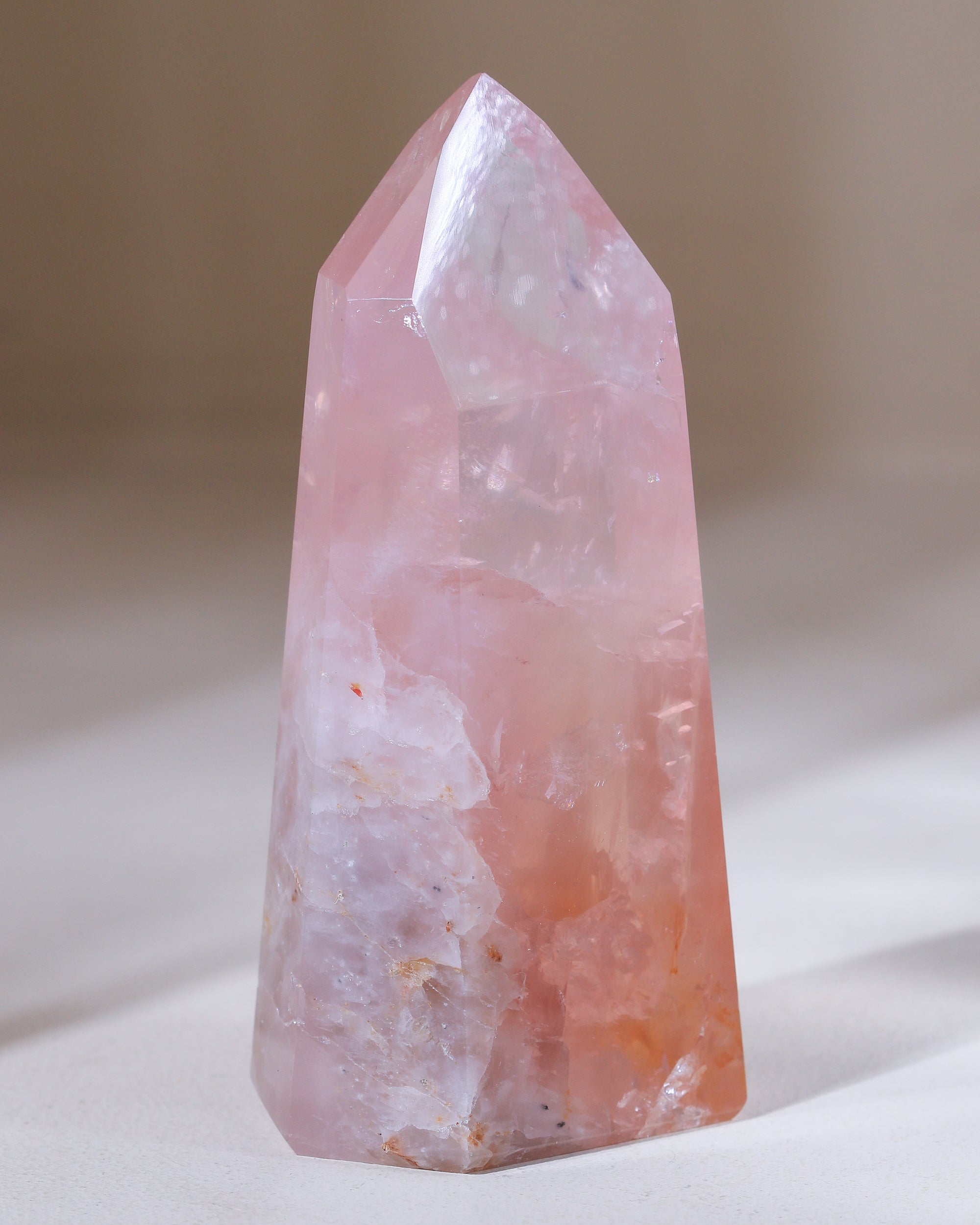 Rosenquarz / Golden Healer, Einzelstück